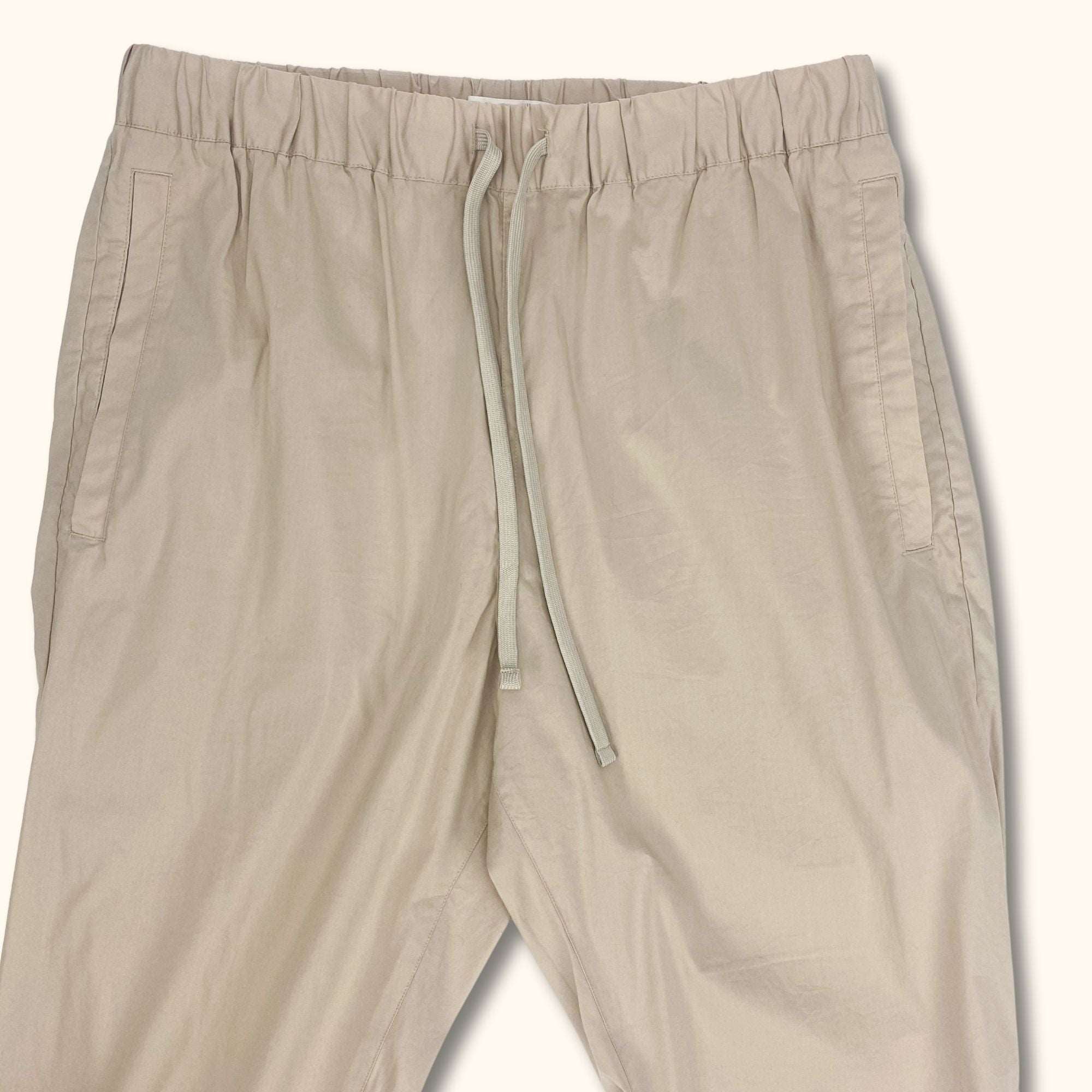 Cos Beige Drawstring Cuffed Jogger Trousers - Small - - Jeans & Trousers