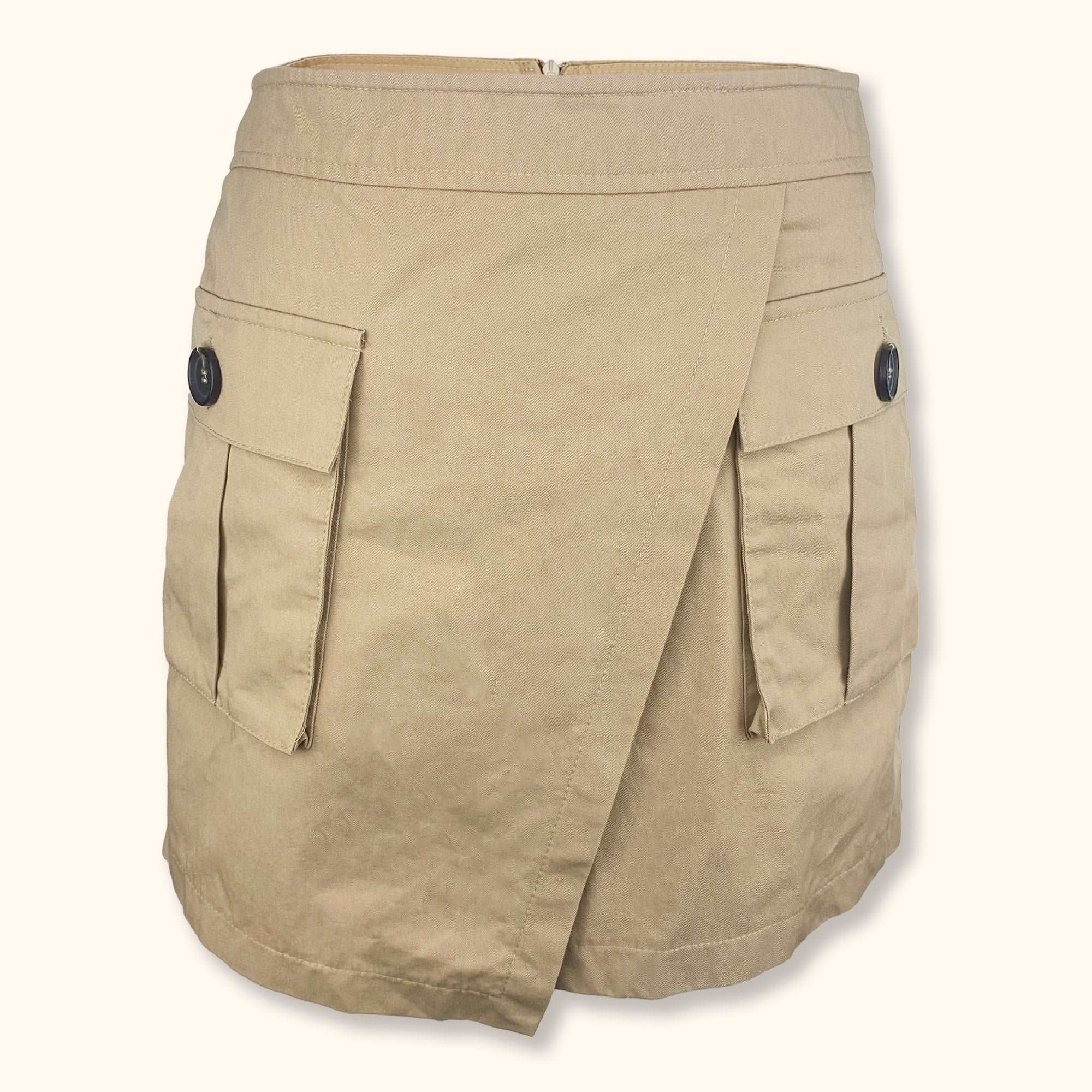 Bershka Beige Cargo Mini Skirt - Size Small - - Skirts