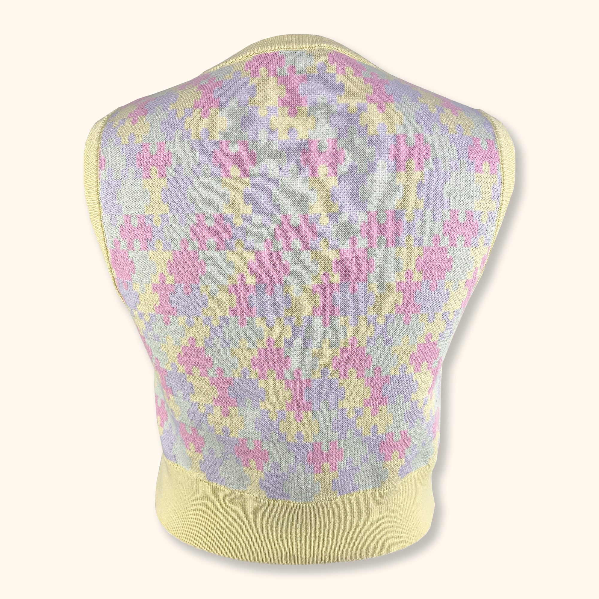 Zara Jigsaw Multi Coloured Sweater Vest - Size Medium - - Knitwear