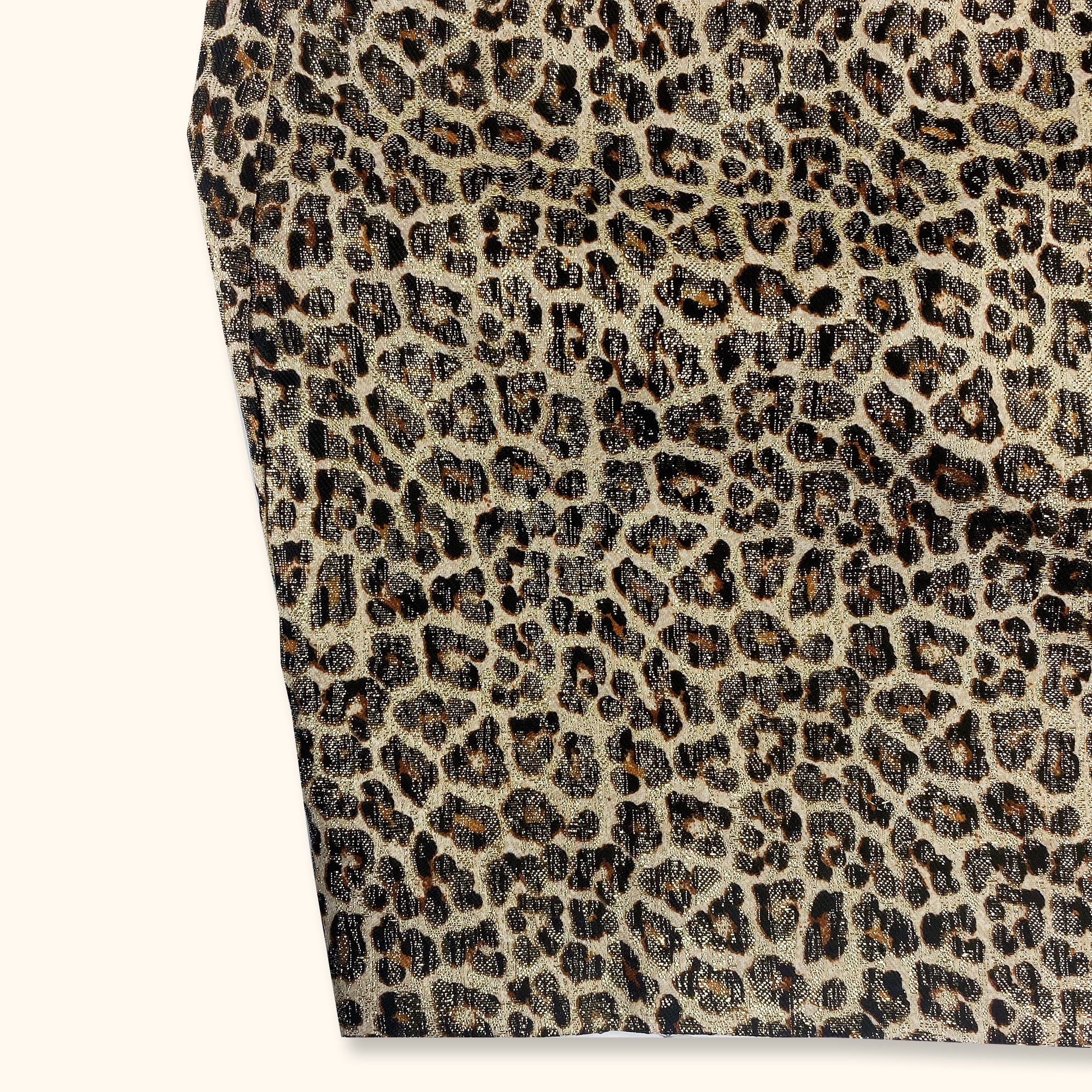 Zara Metallic Leopard Print Puff Sleeve Mini Dress - Size Small - - Dresses