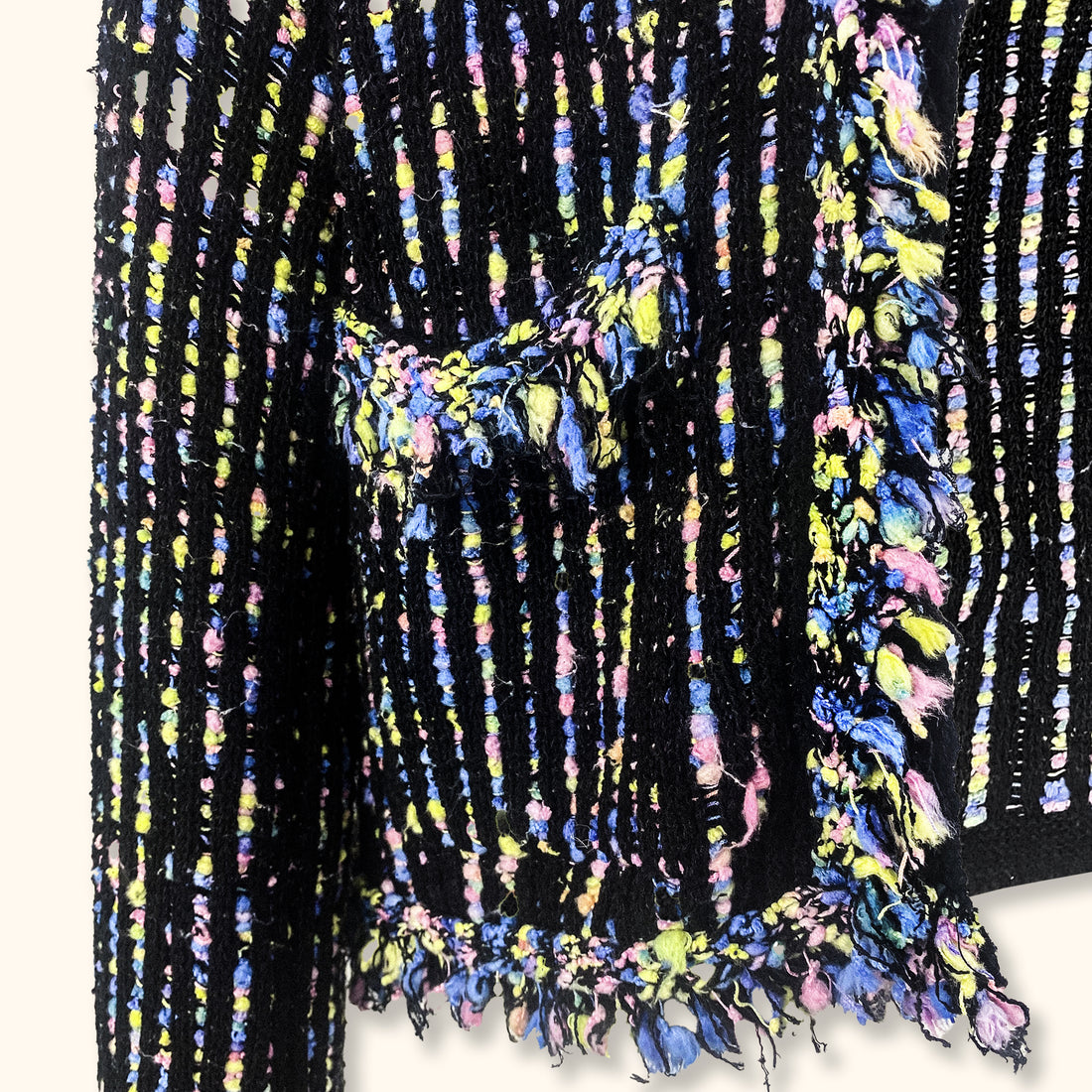 Zara Multi Coloured Tweed Knitted Cardigan - Size Small -  - Coats & jackets