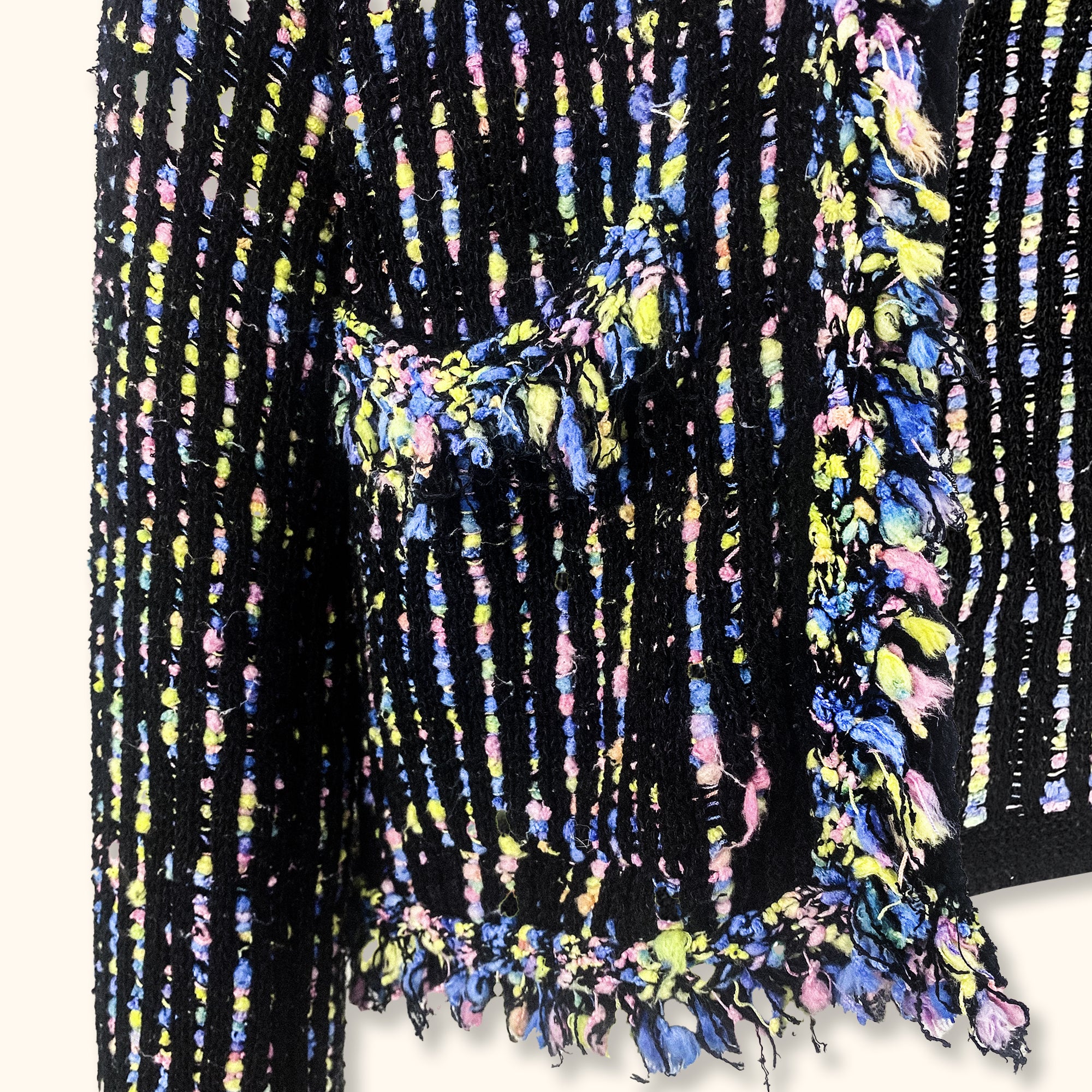 Zara Multi Coloured Tweed Knitted Cardigan - Size Small -  - Coats & jackets