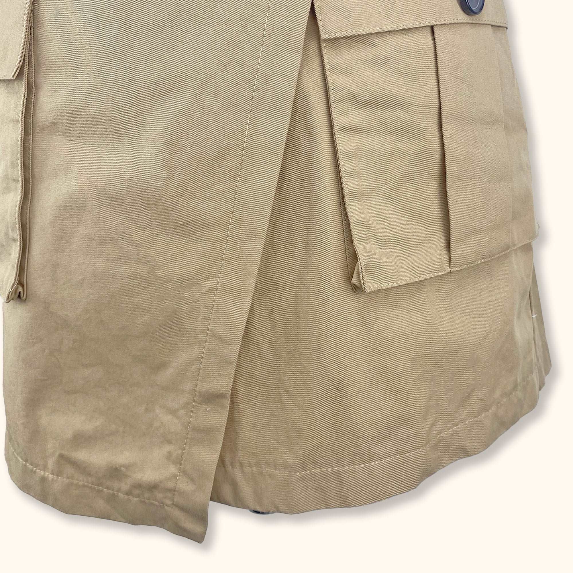 Bershka Beige Cargo Mini Skirt - Size Small - - Skirts