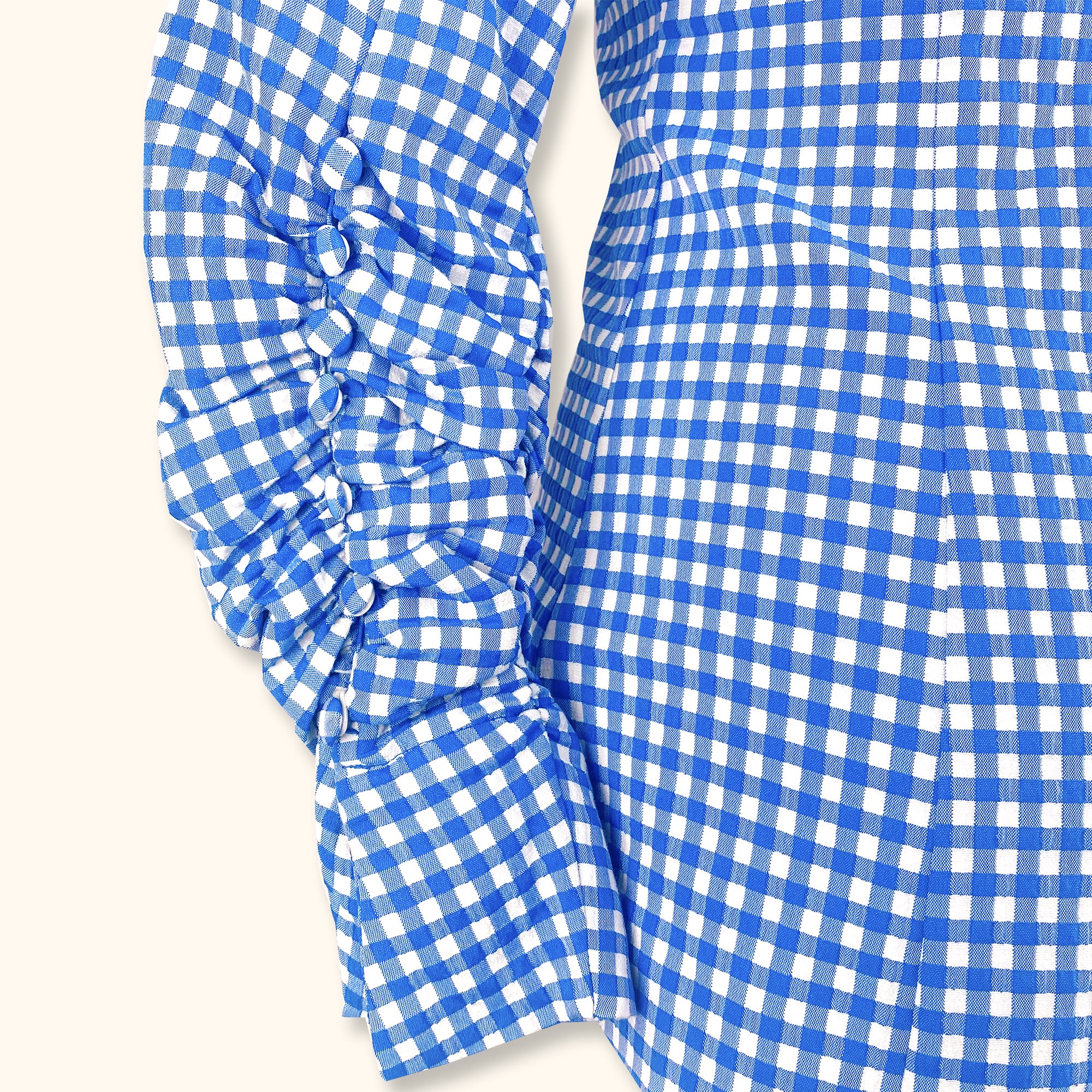 Zara Blue Gingham Asymmetric Blazer - Size Small -  - Coats & jackets