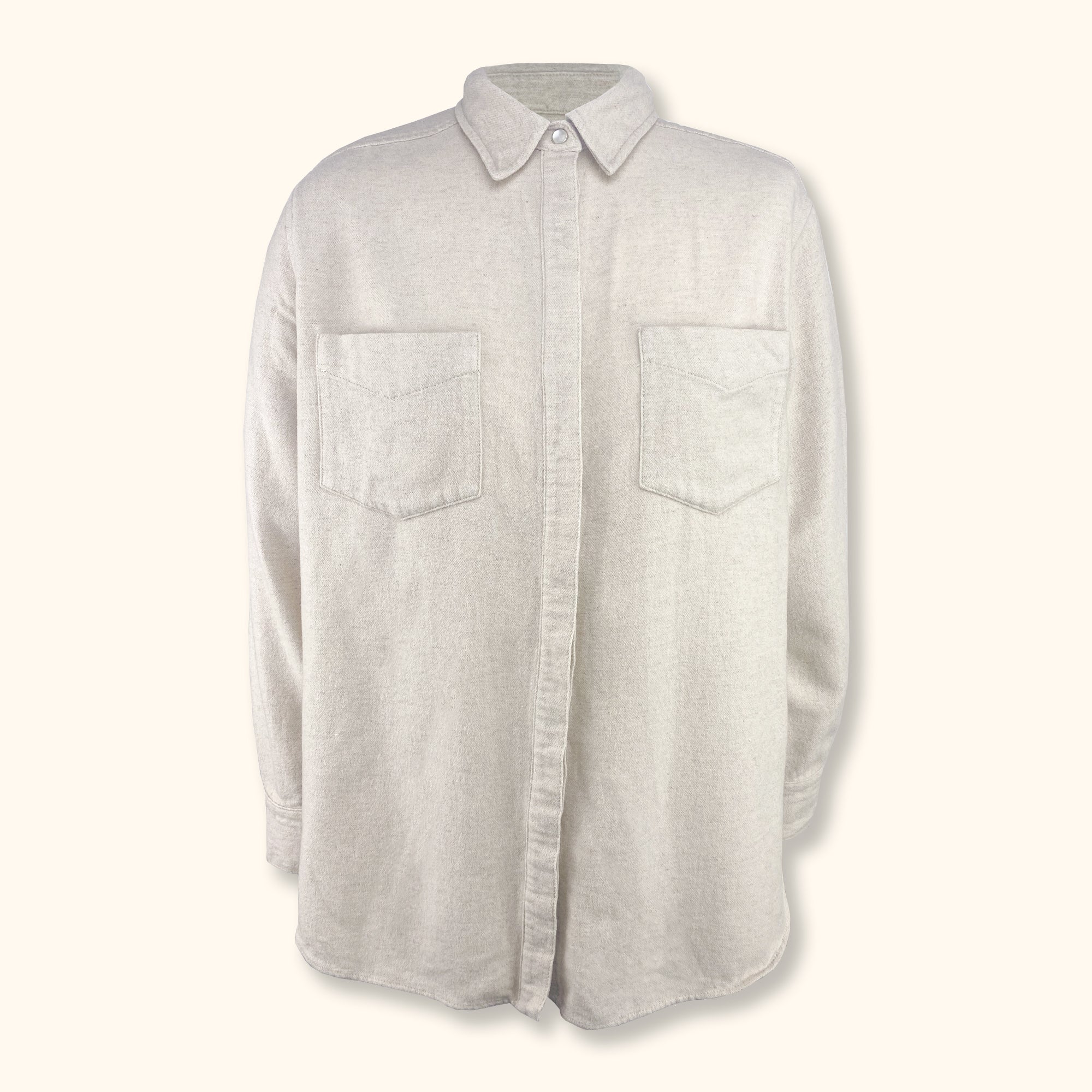 The White Company Super Soft Cream Jersey Shirt - Size Medium - - Tops & Shirts