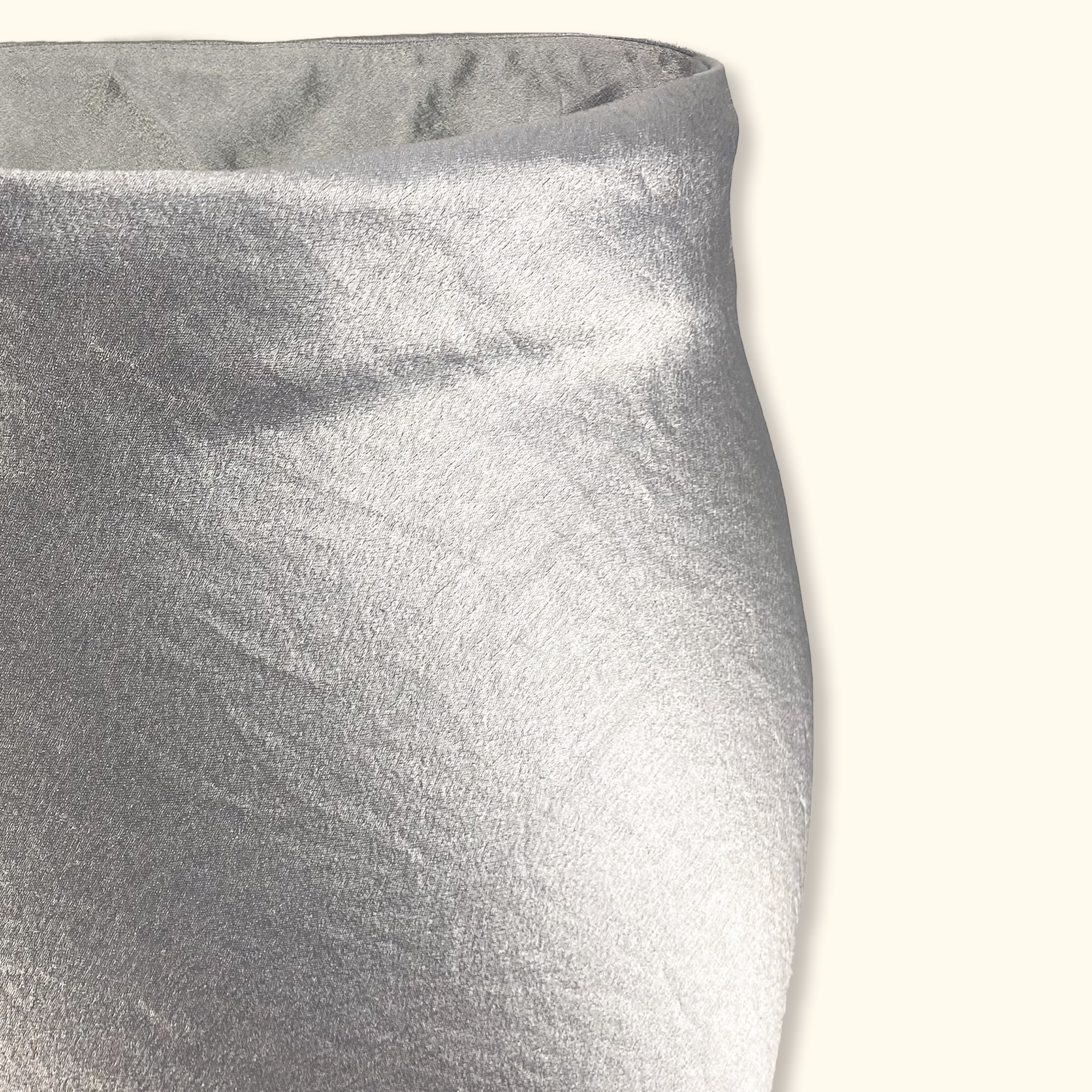 River Island Silver Satin Midi Skirt - Size Large - - Skirts