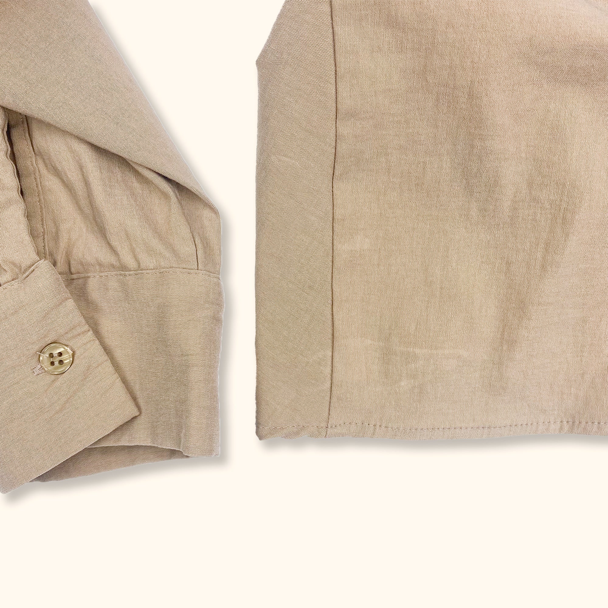 Zara Beige Wrap Front Blouse with Cut Out - Size Large -  - Tops & Shirts