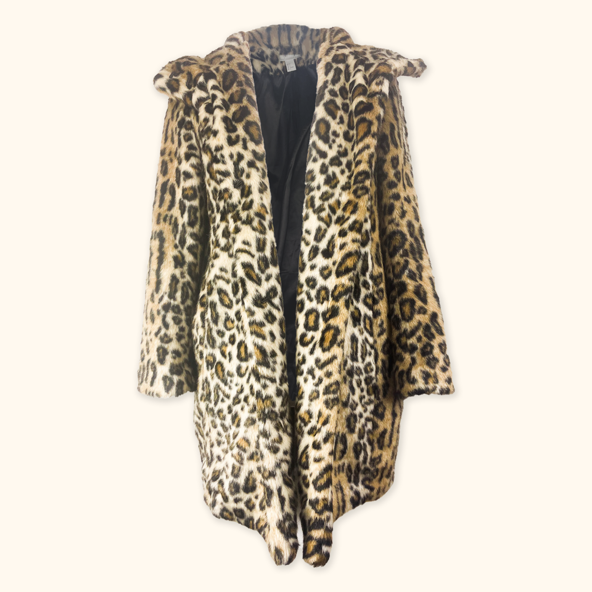 H&M Faux Fur Leopard Print Coat - Size XS - - Coats & jackets
