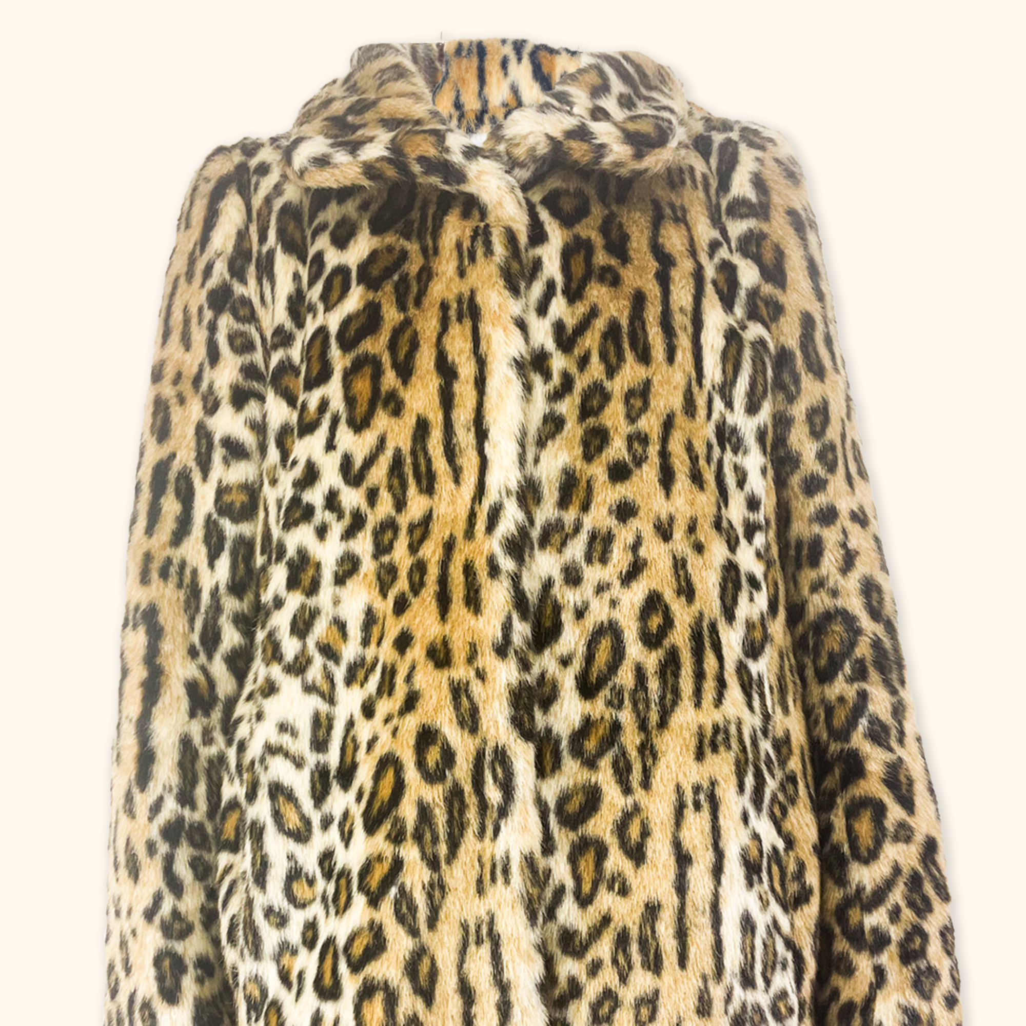 H&M Faux Fur Leopard Print Coat - Size XS - - Coats & jackets