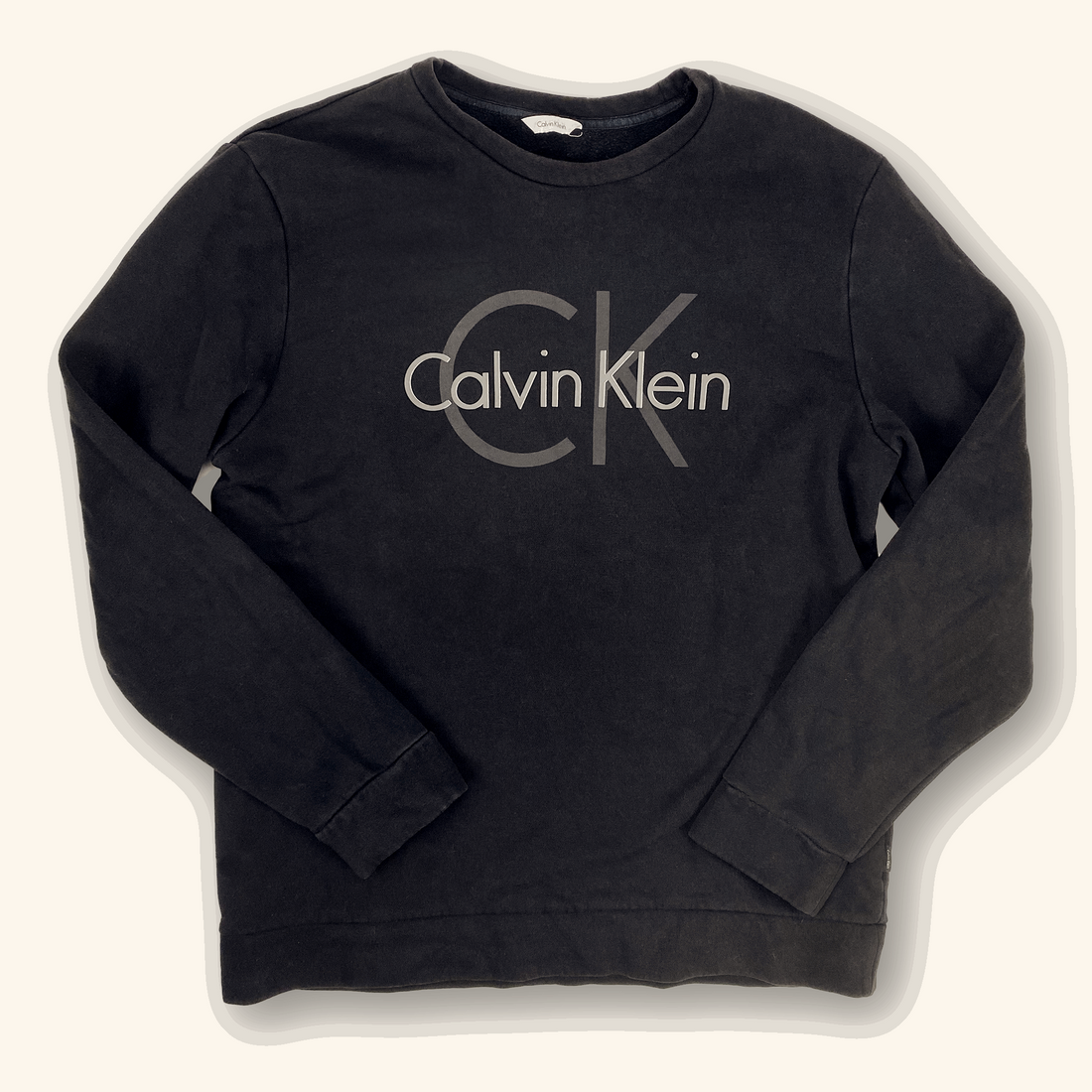 Calvin Klein Black Logo Sweatshirt - Size Small -  - Jumpers