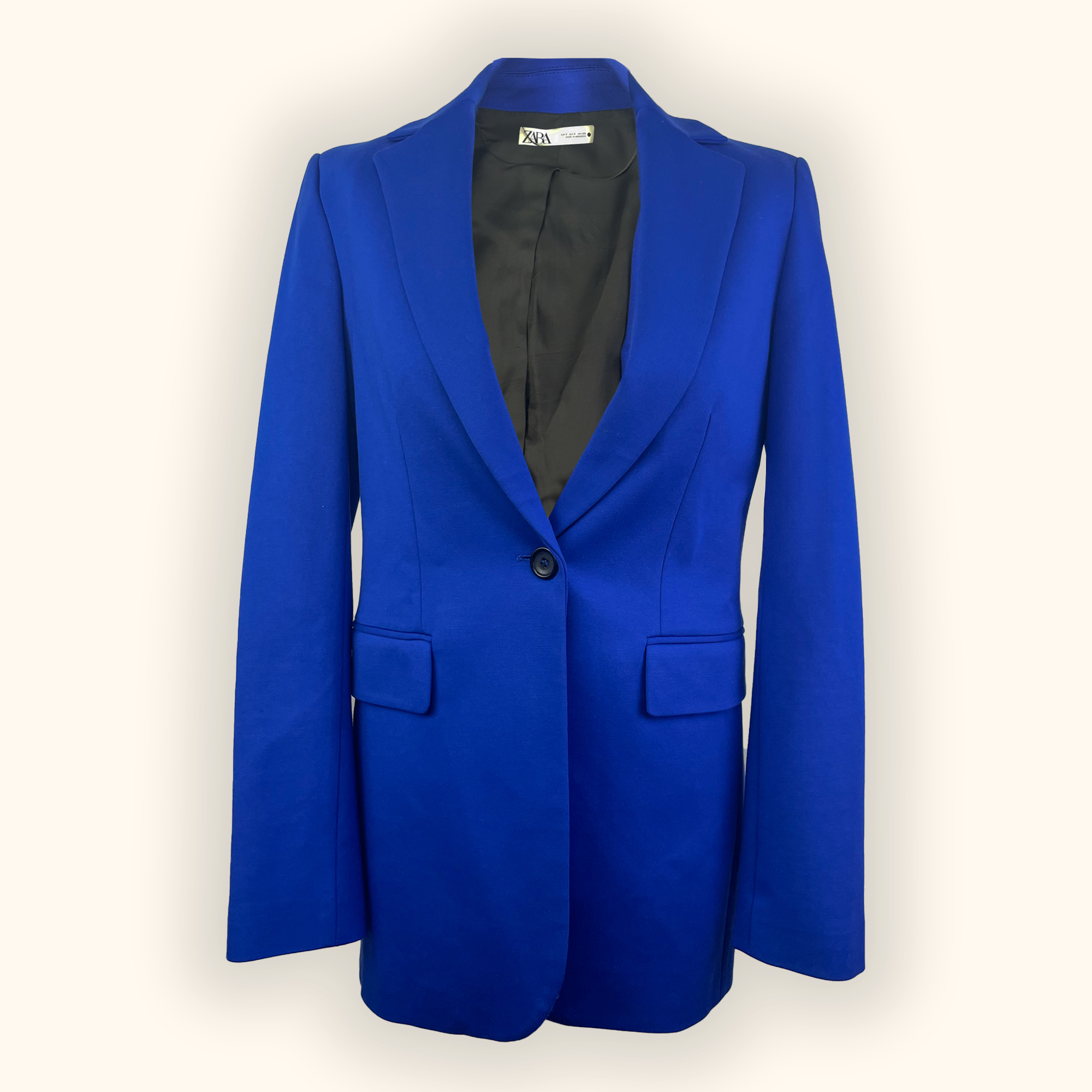 Zara Royal Blue Fitted Blazer - Size Small Zara