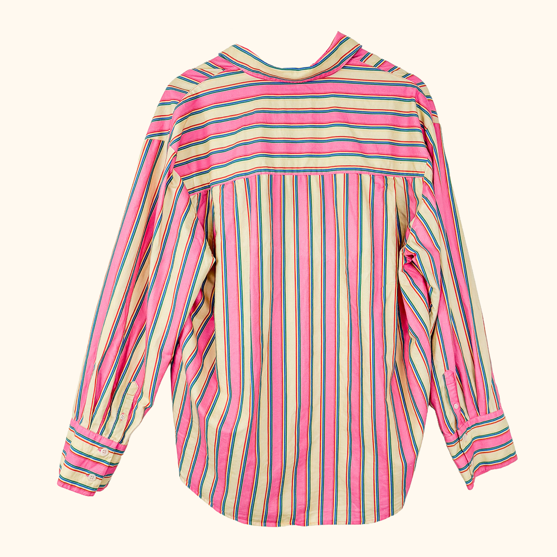 Djerf Avenue X Frankies Bikinis Striped Shirt - Size Large Djerf Avenue