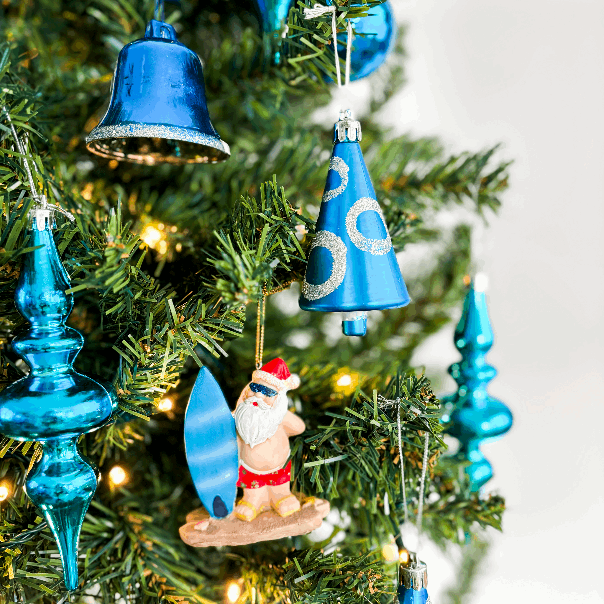 Surfer Blue Baubles Mixed Set of 8 Sunshine Thrift