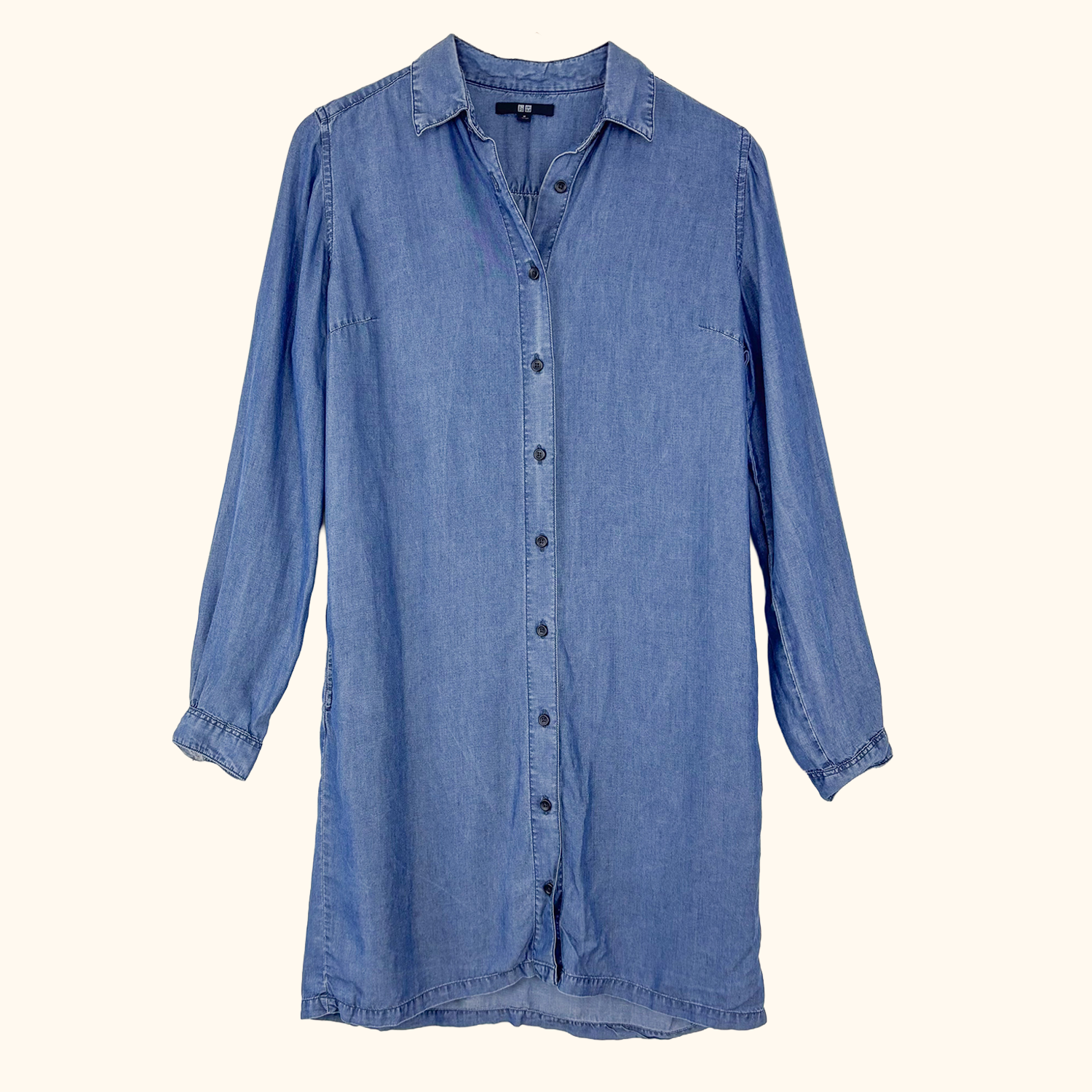 denim dress uniqlo Blue Shirt Size Medium – Sunshine Thrift mesh overlay and a self Pretty in Pink - Child  Size:child-4