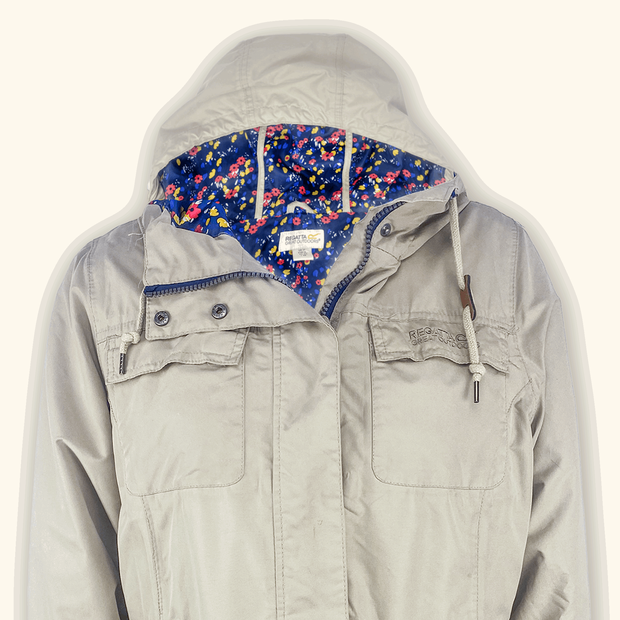 Regatta Khaki Rain Jacket - Size 16 - - Coats & jackets