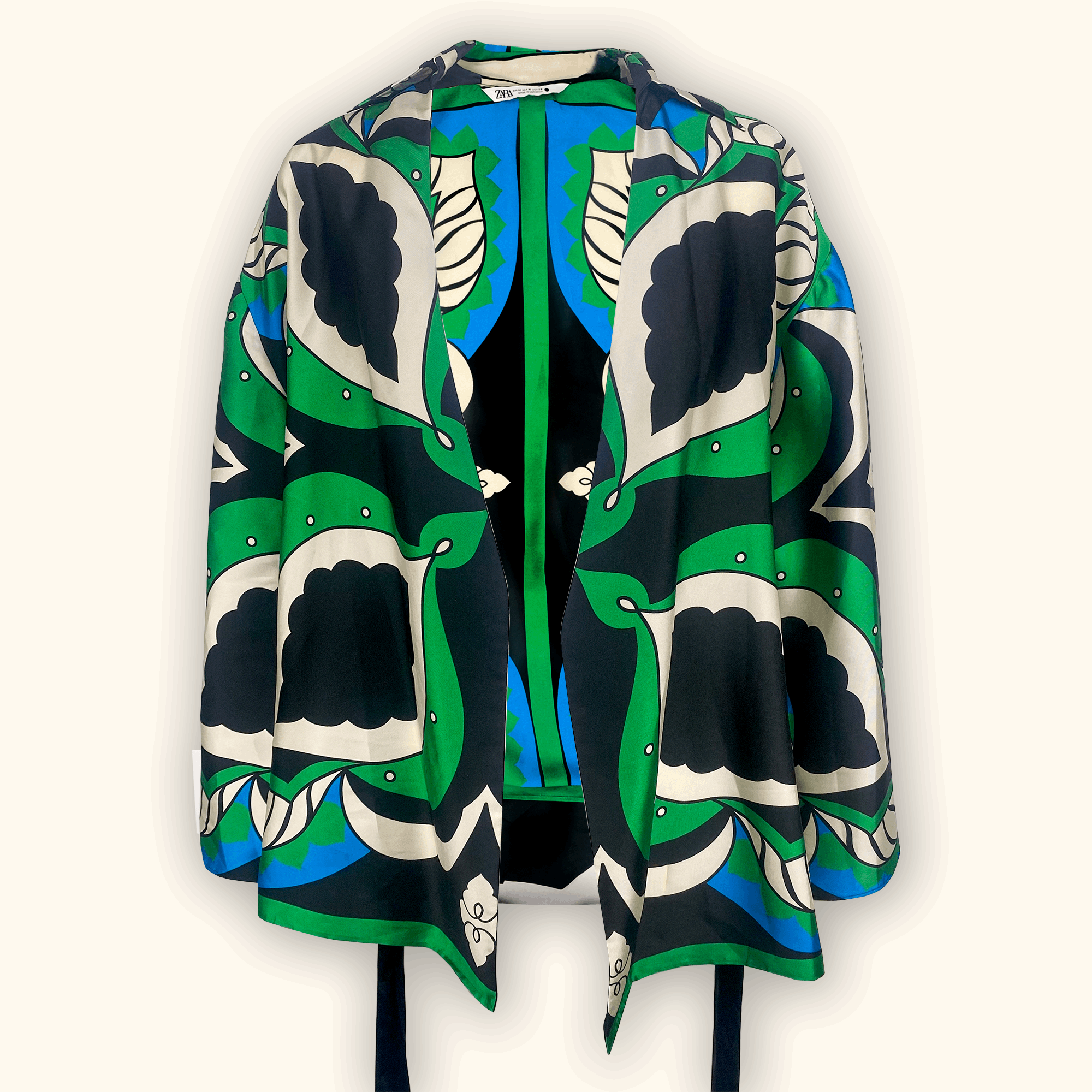 Zara Pattern Kimono Shirt Co-ord - Size Medium - - Tops & Shirts