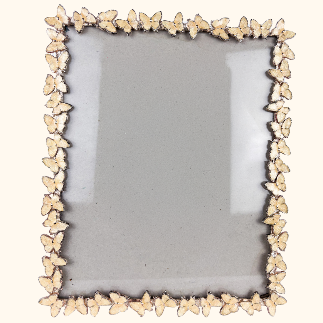 Cream Metal Butterfly Picture Frame 8x10 Sunshine Thrift