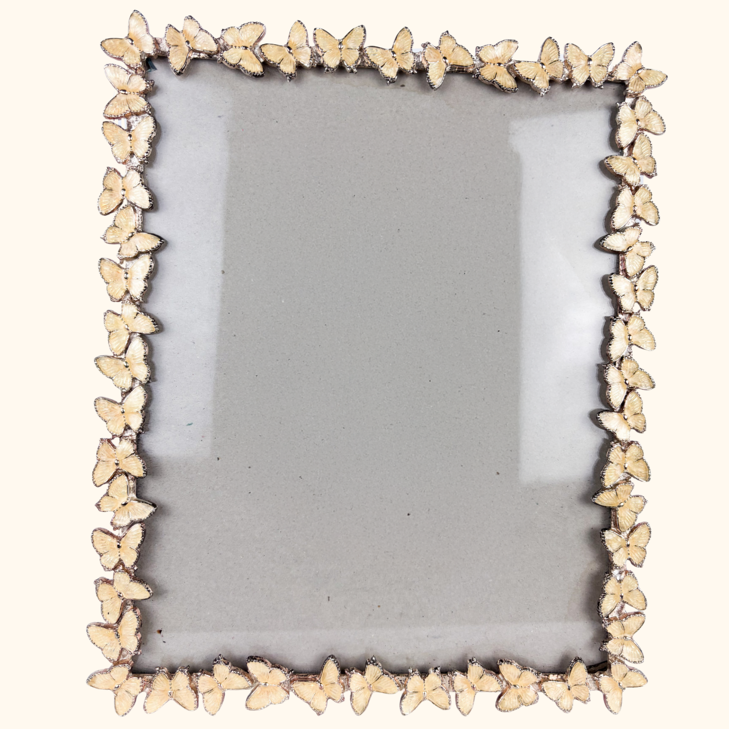 Cream Metal Butterfly Picture Frame 8x10 Sunshine Thrift