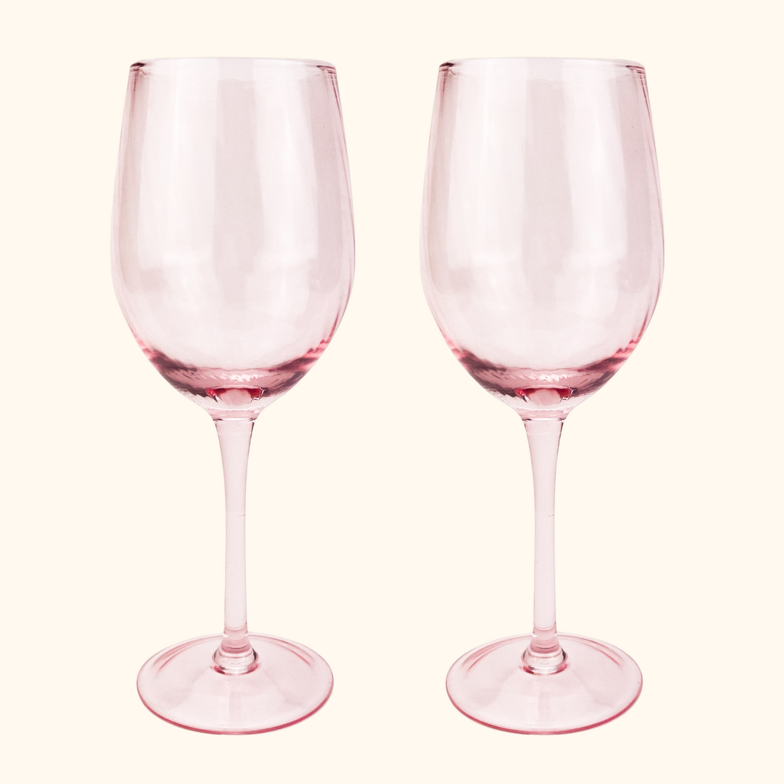 Textured Pink Wine Glasses - Set of 2 Sunshine Thrift