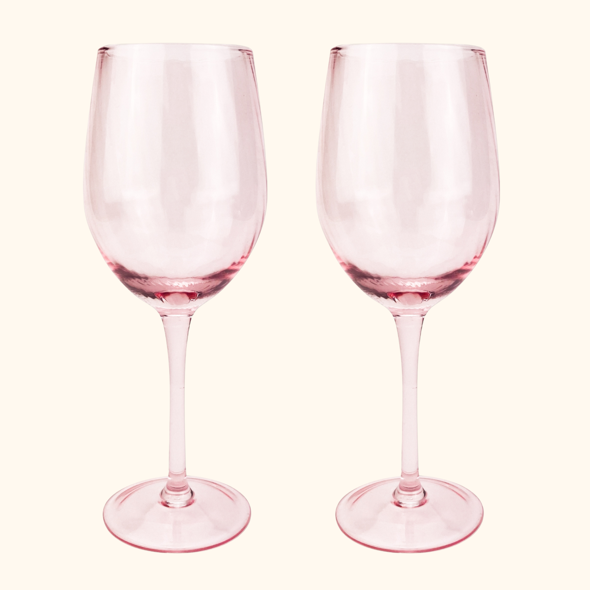 Textured Pink Wine Glasses - Set of 2 Sunshine Thrift
