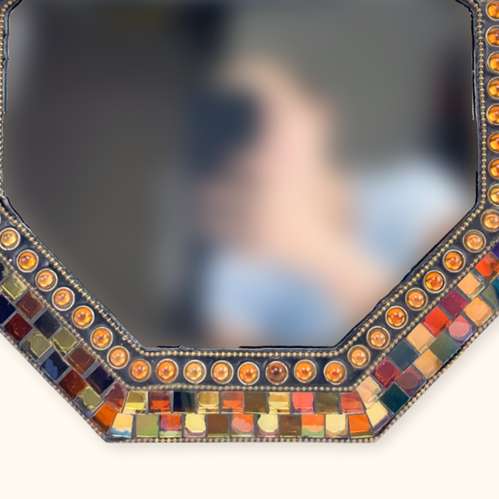 Party Lite Global Fusion Mosaic Octagon Mirror - - Decoration