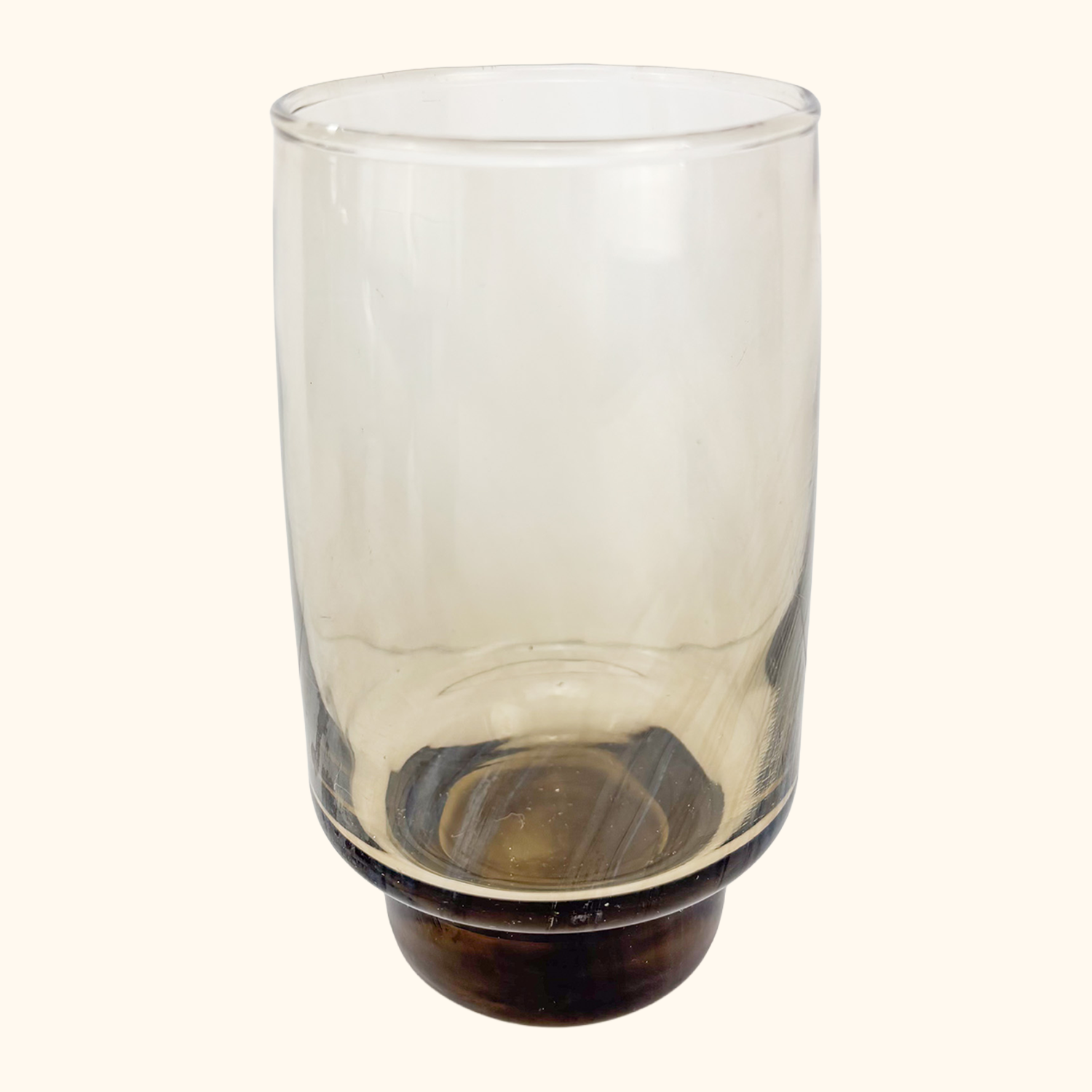 Mid Century Smoked Glass Libbey Tawney Tumbler Glasses - Set of 6 Libbey Tawney