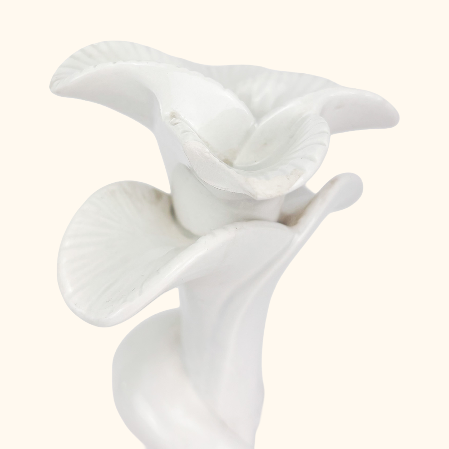 Fitz & Floyd 1980s White Porcelain Flamingo Candle Holders - Set of 2 Fitz & Floyd