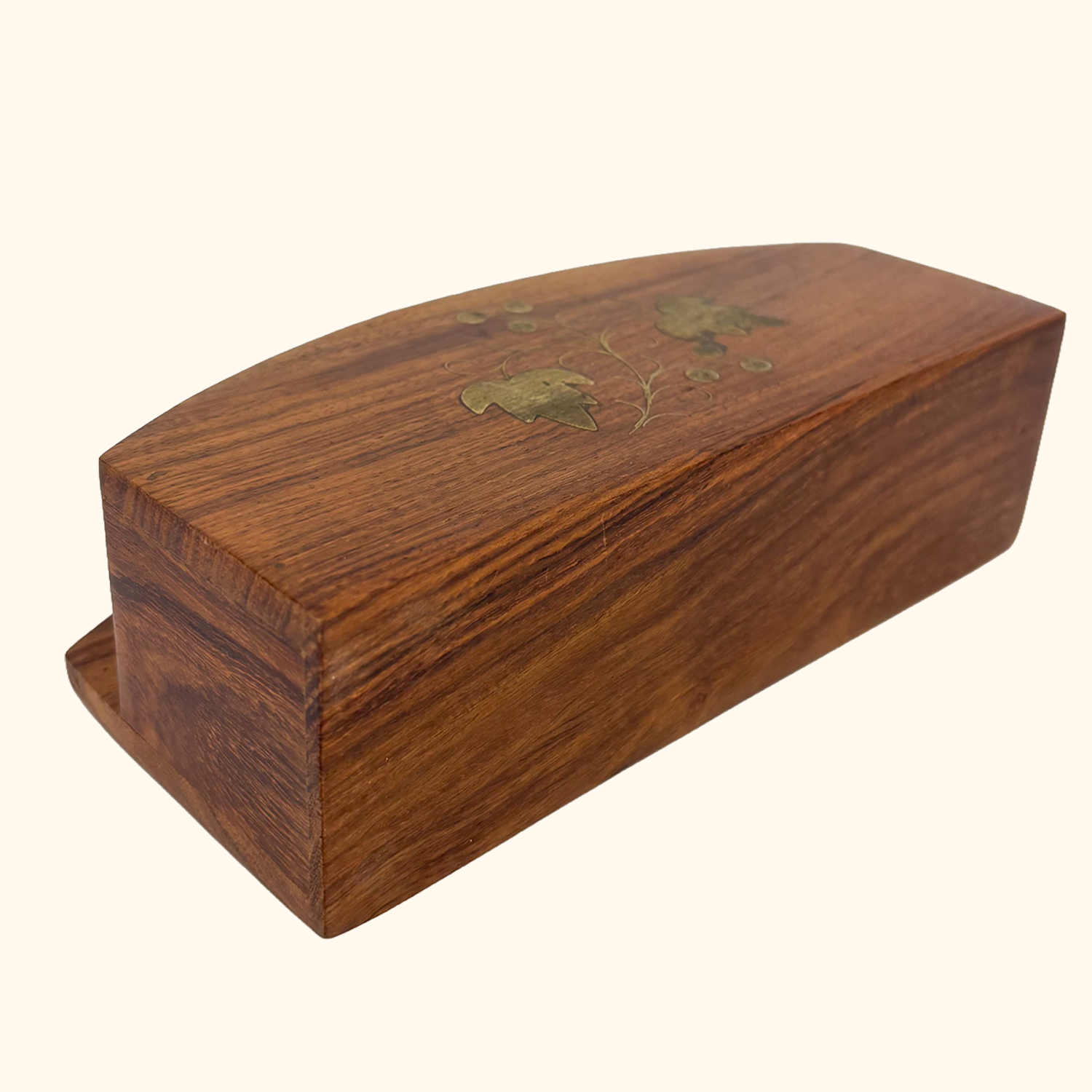 Small Walnut Desk Organiser Letter Rack Brass Inlay Sunshine Thrift