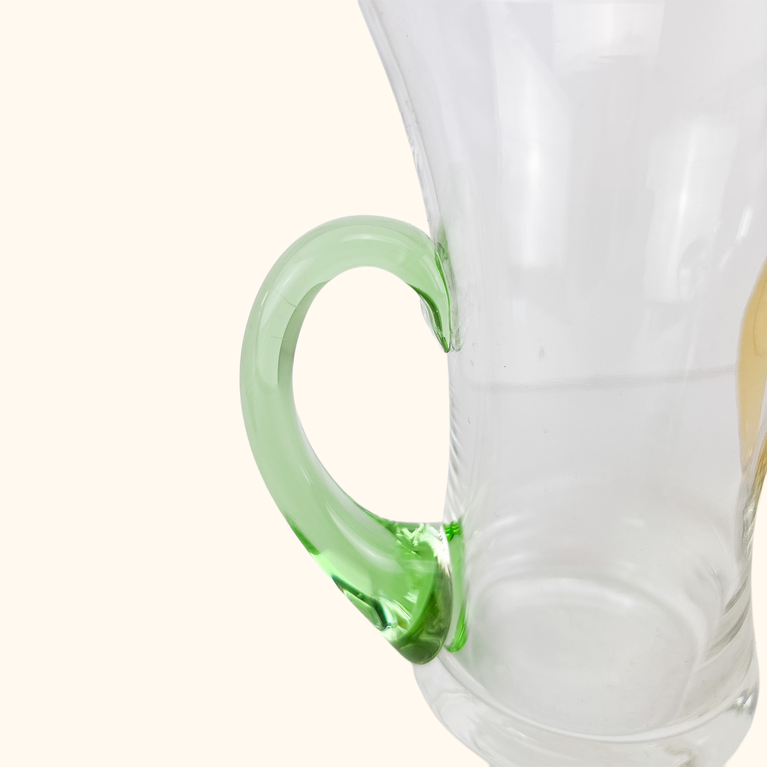 Glass Mugs With Colourful Handles - Set of 4 Sunshine Thrift