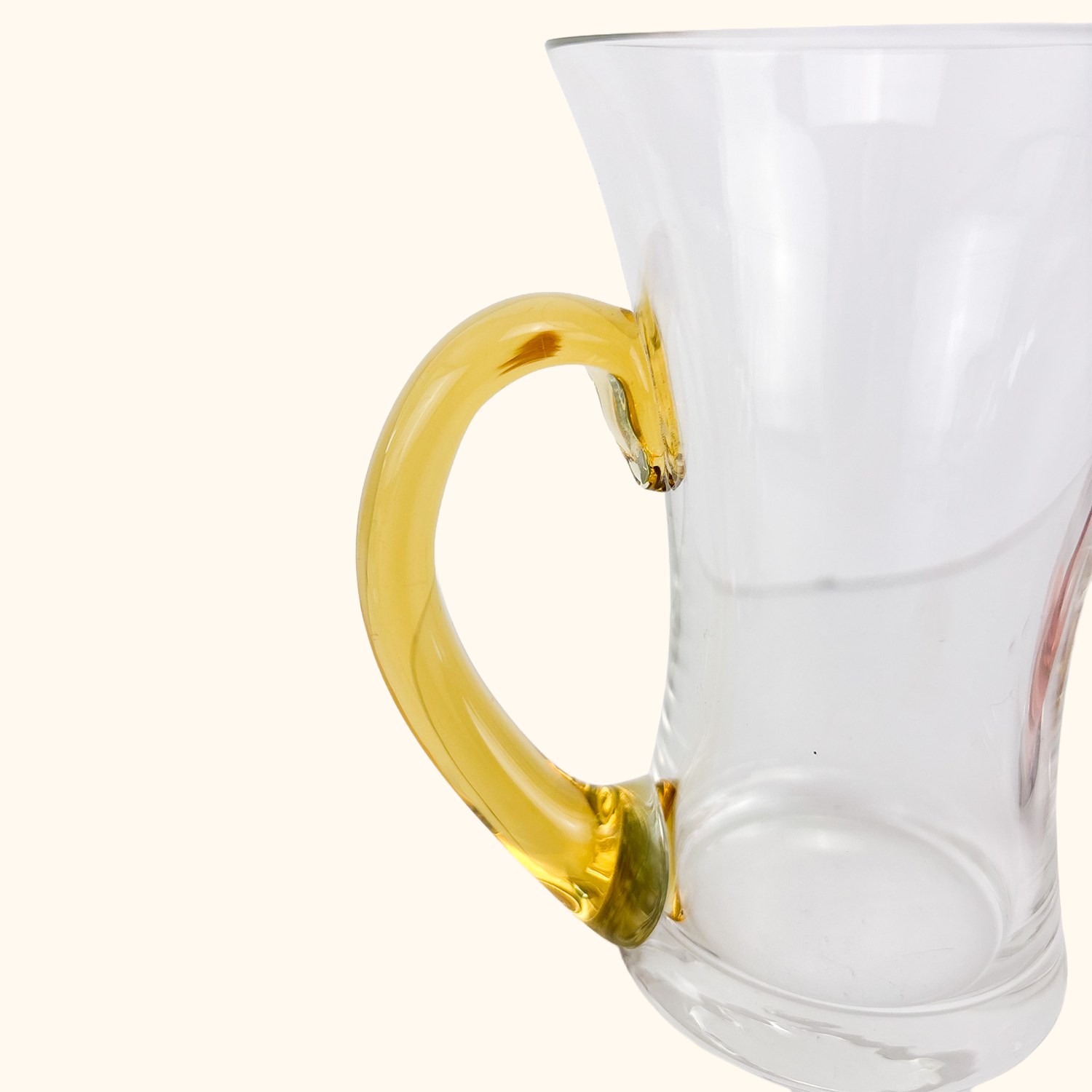 Glass Mugs With Colourful Handles - Set of 4 Sunshine Thrift