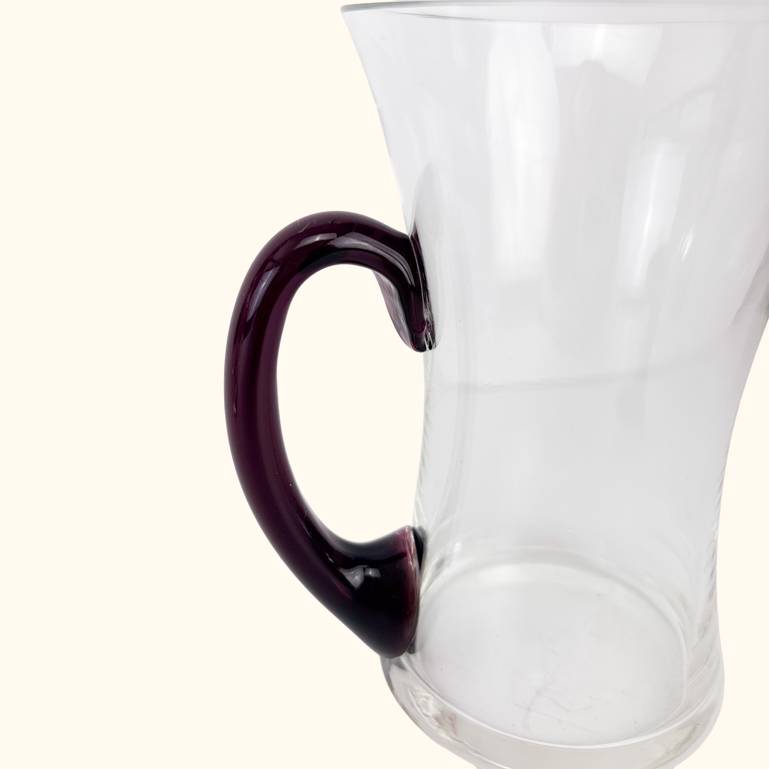 Glass Mugs With Colourful Handles - Set of 4 Sunshine Thrift