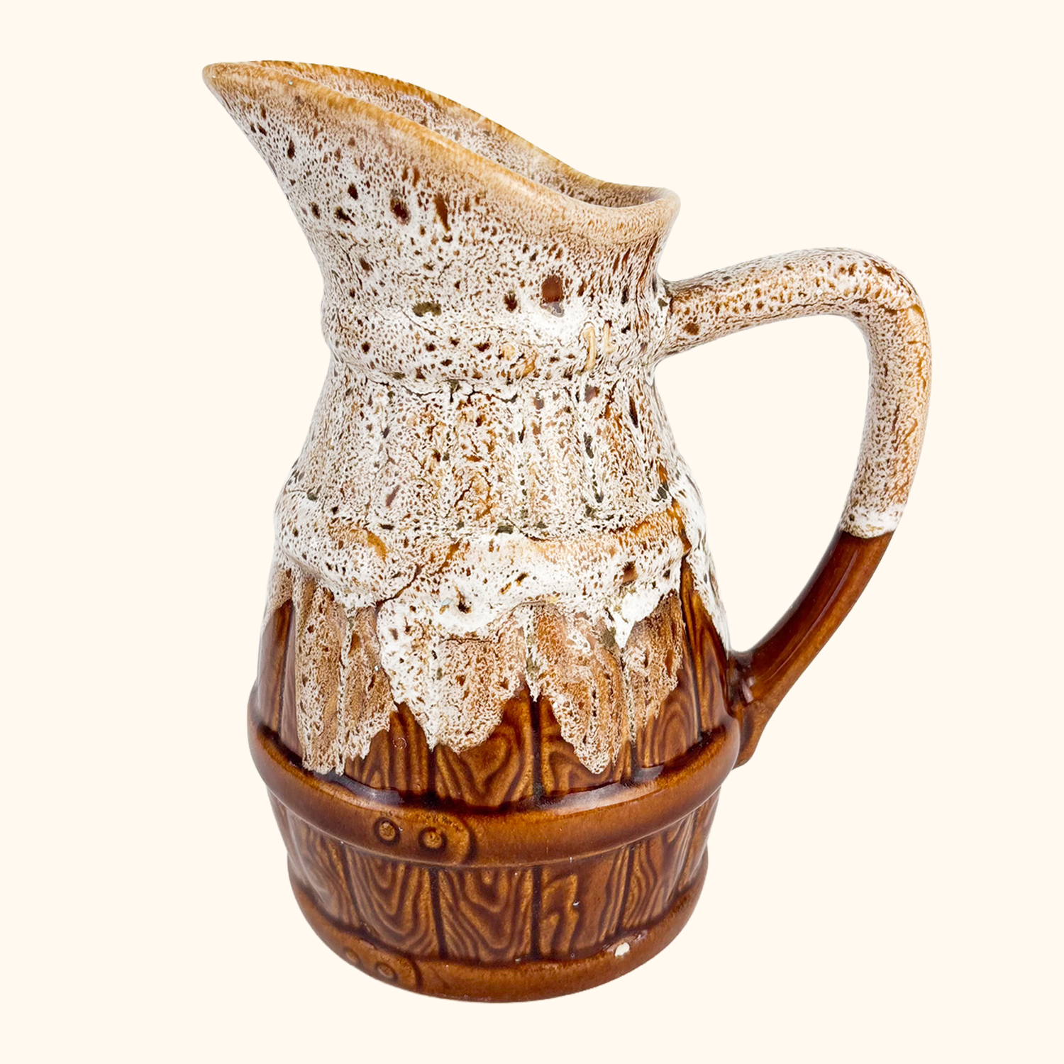 French Farmhouse Barrel Jug 1L Sunshine Thrift
