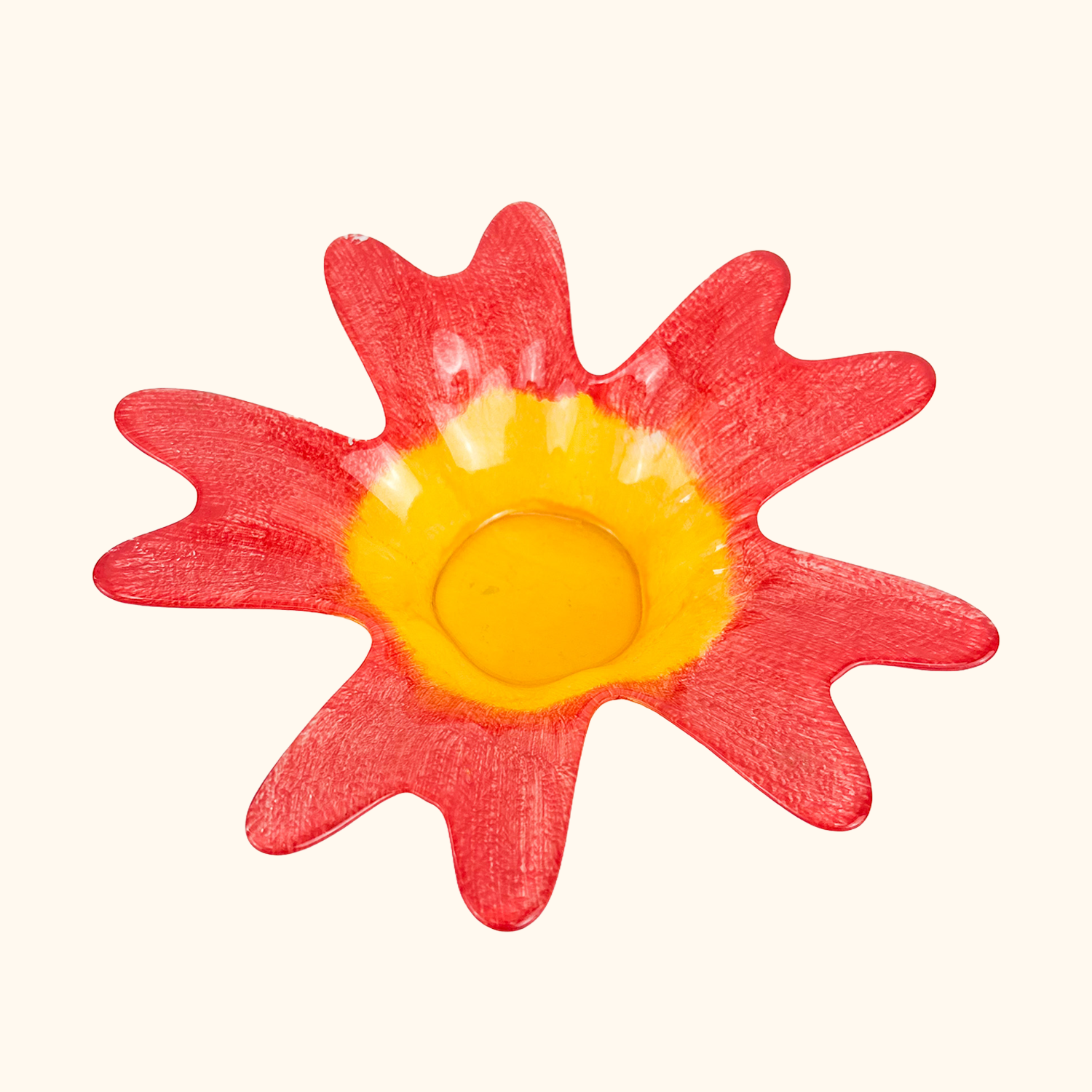 Art Glass Flower Candle Holders - Set of 2 Sunshine Thrift