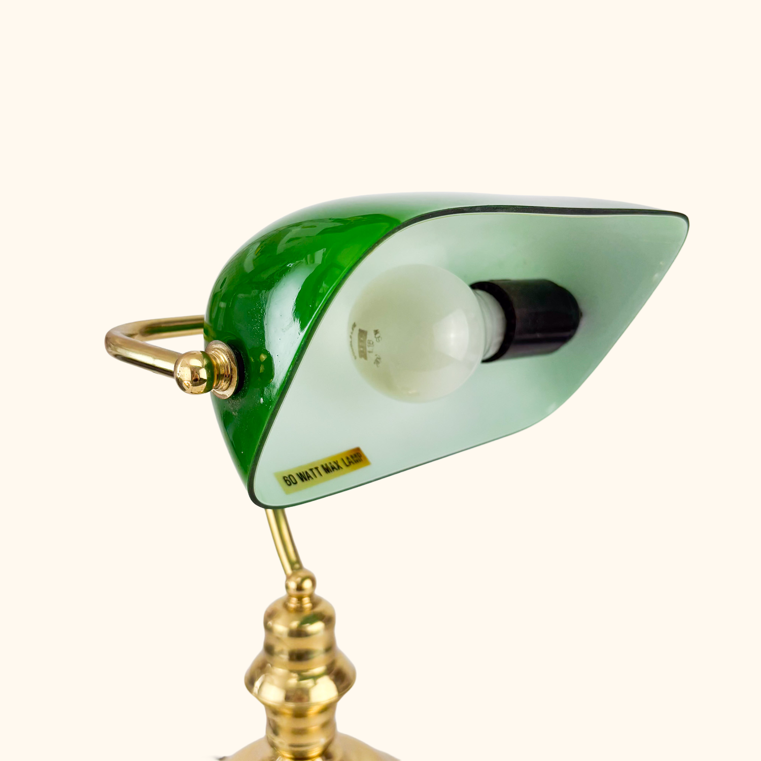Bankers Desk Lamp With Green Glass Shade Sunshine Thrift