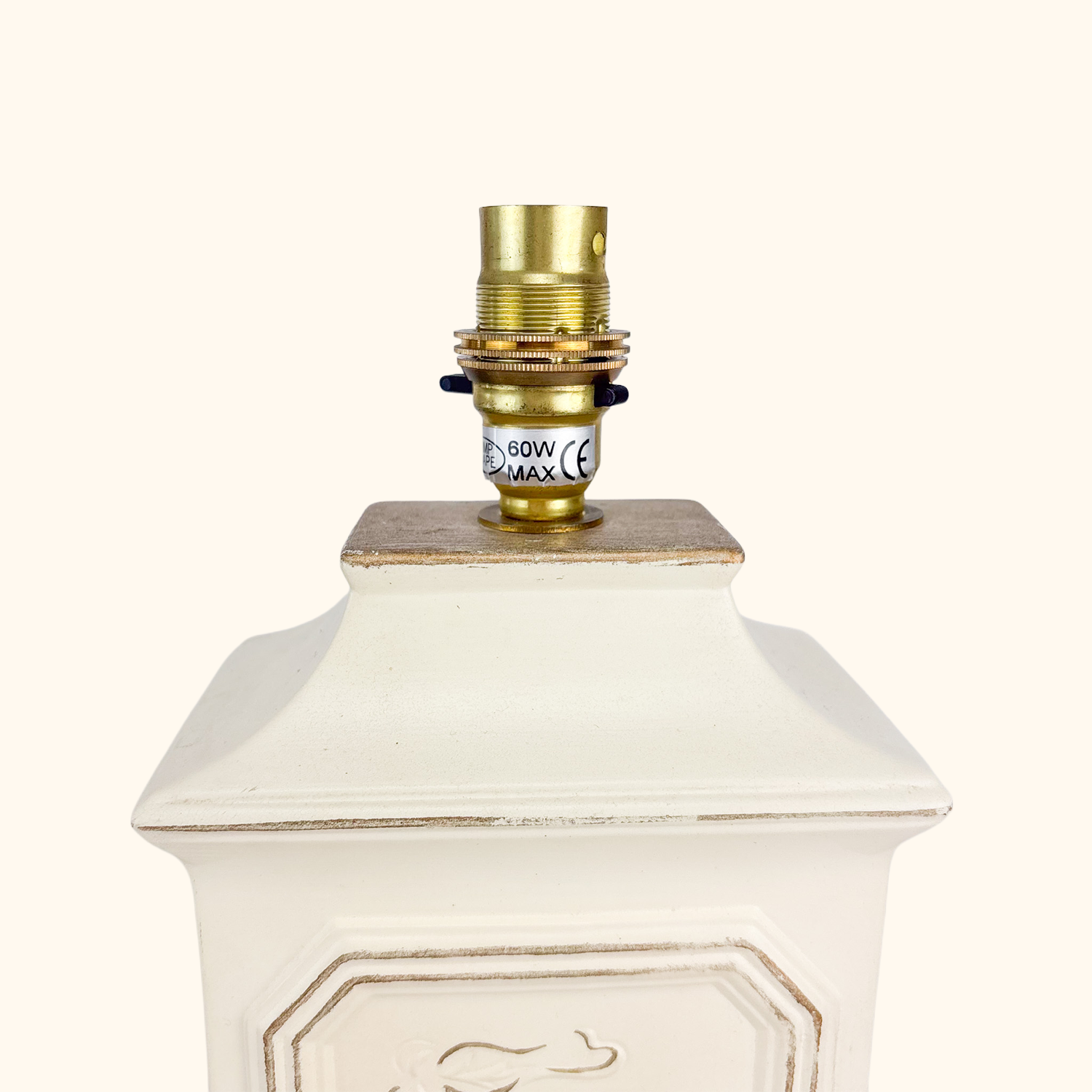 M&S Floral Column Ceramic Table Lamp Base M&S Home
