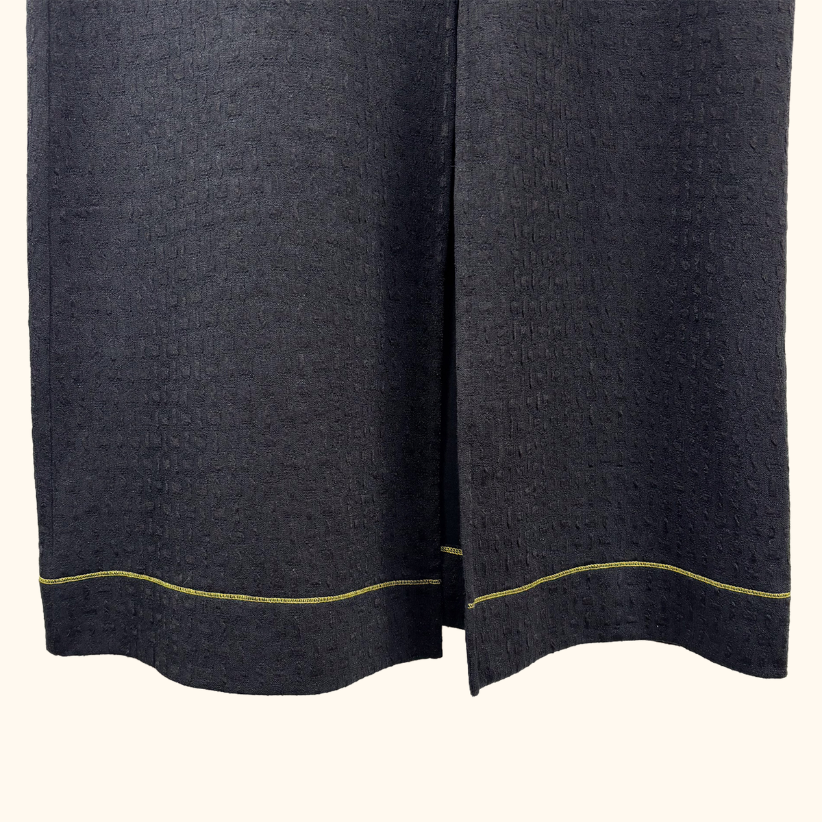 Ganni Black Contrast Stitch Maxi Dress - Size 10