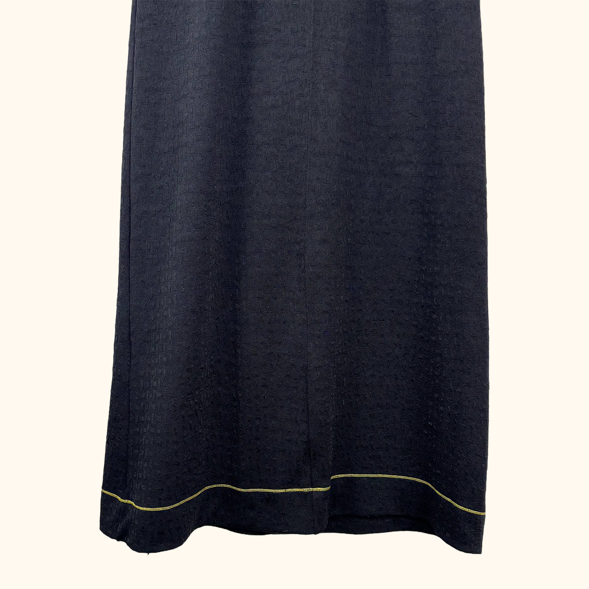 Ganni Black Contrast Stitch Maxi Dress - Size 10