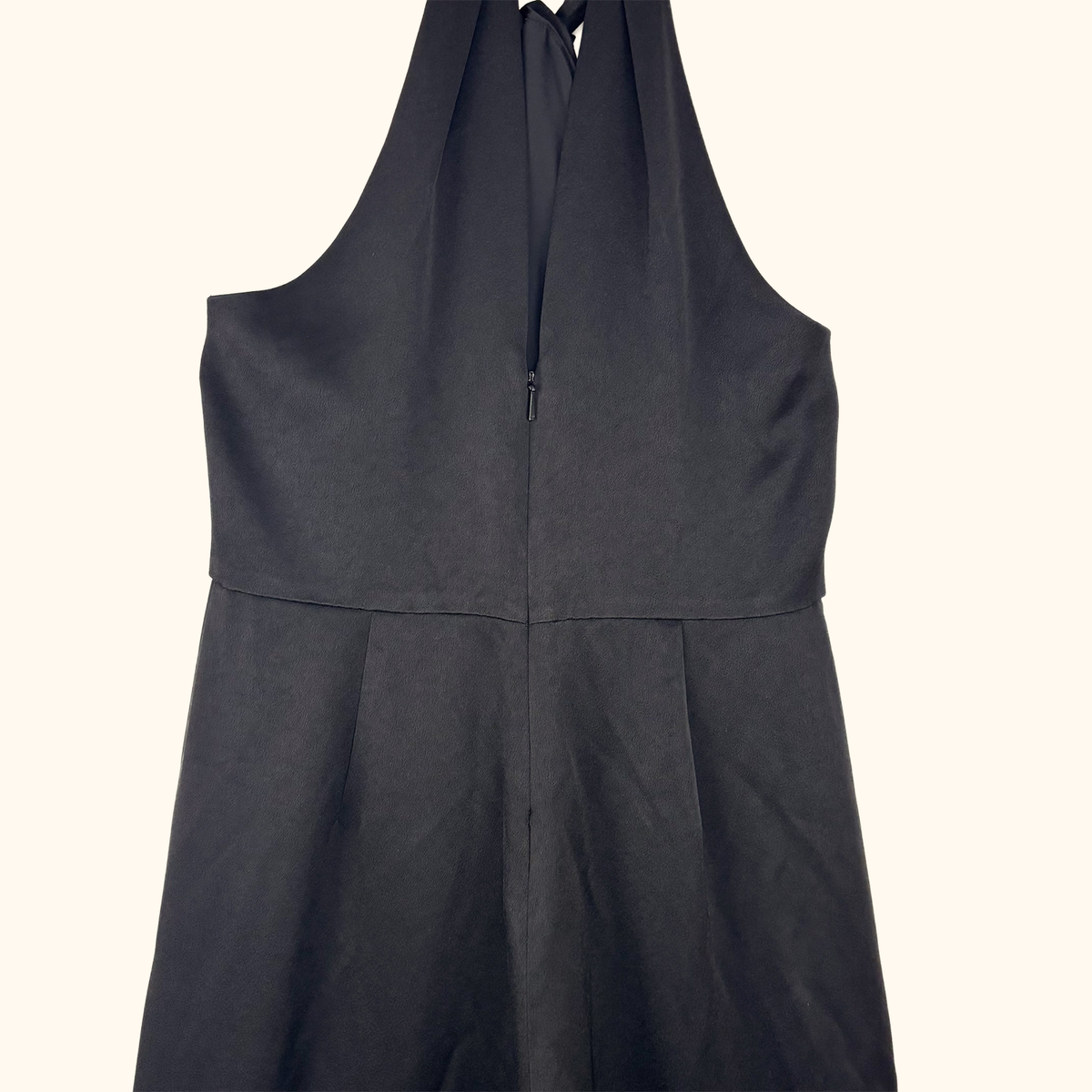 Whistles Black Sophia Satin Halter Neck Jumpsuit - Size 12