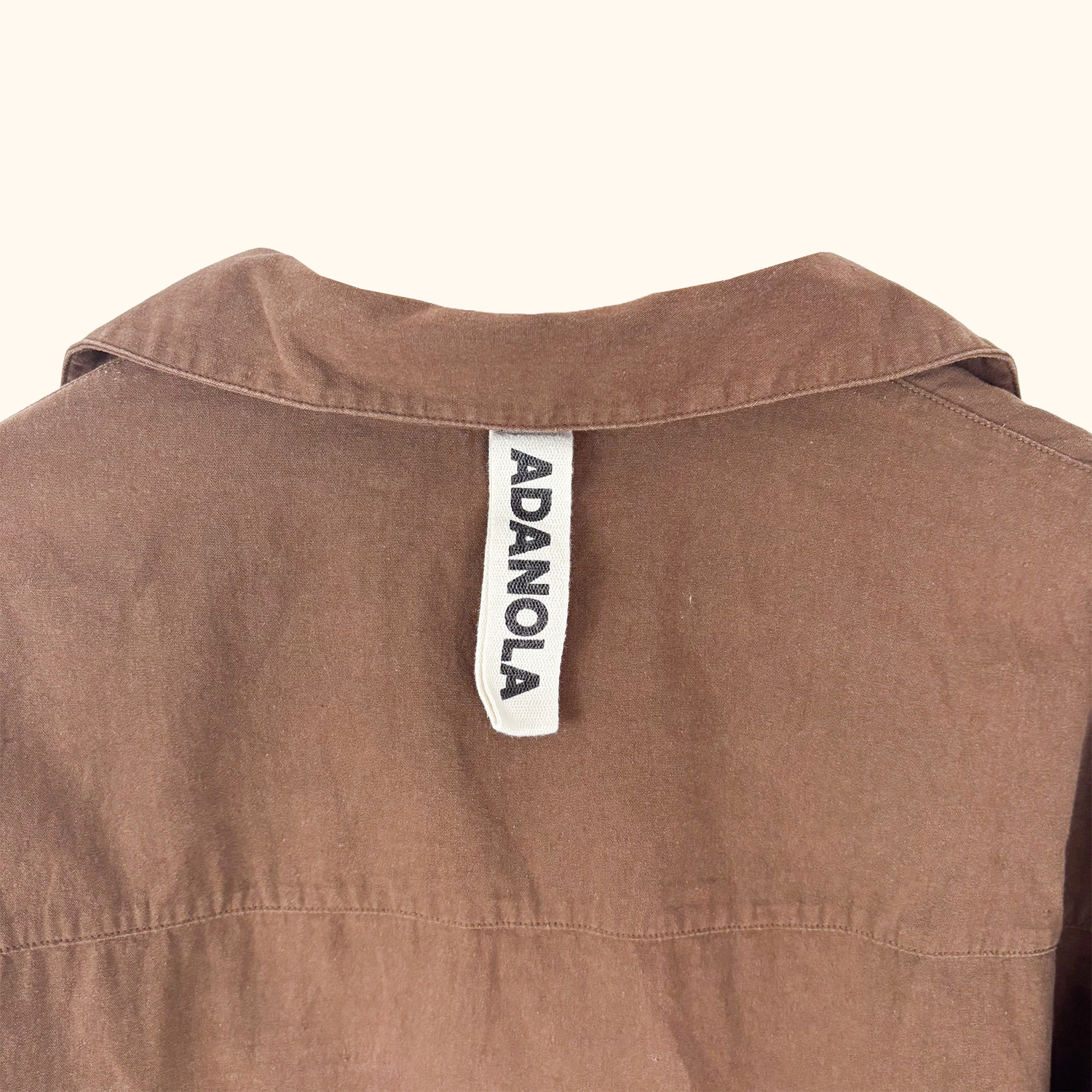 Adanola Organic Cotton Brown Shirt - Size Large Adanola