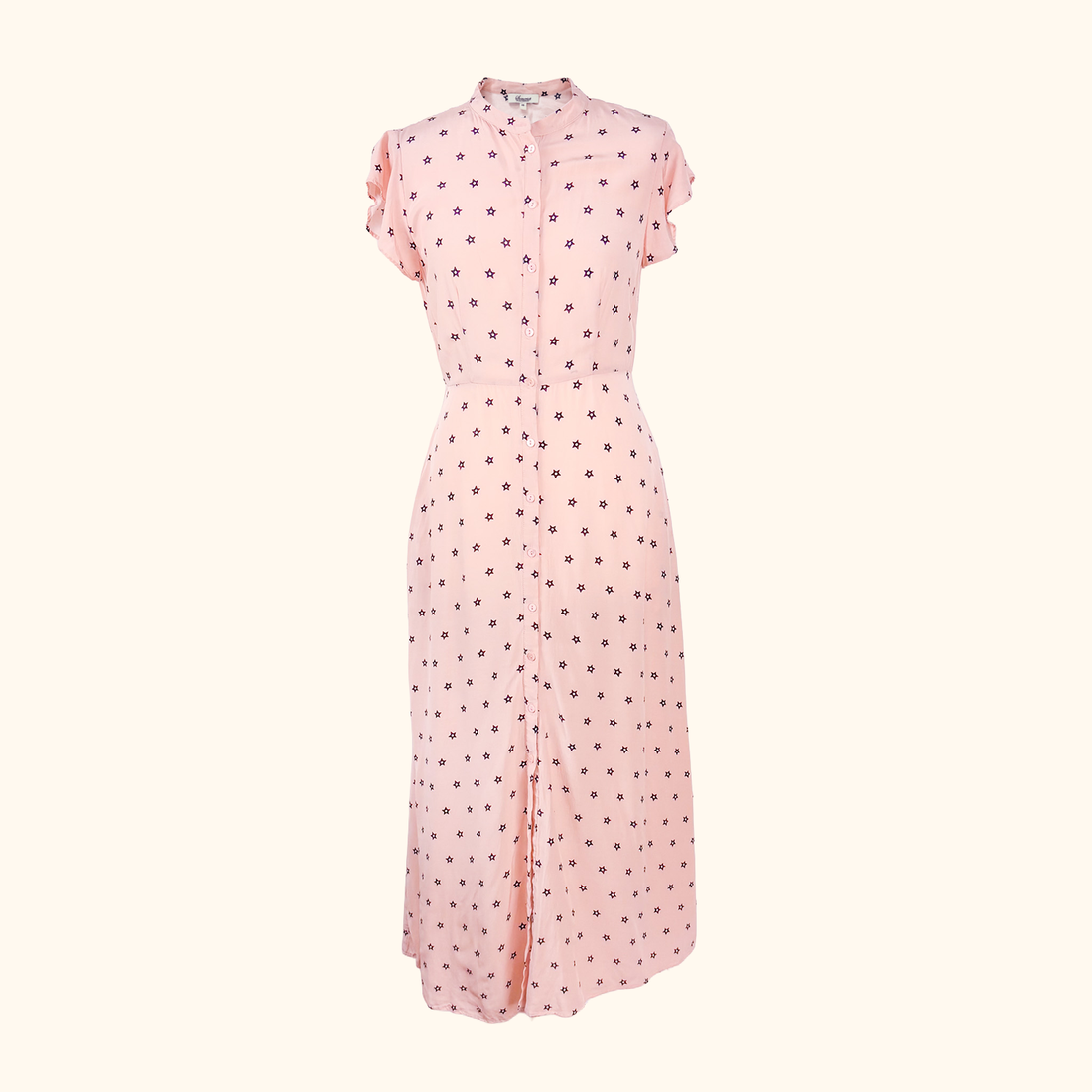 Somerset By Alice Temperley Star Print Pink Midi Dress - Size 10 Alice Temperley