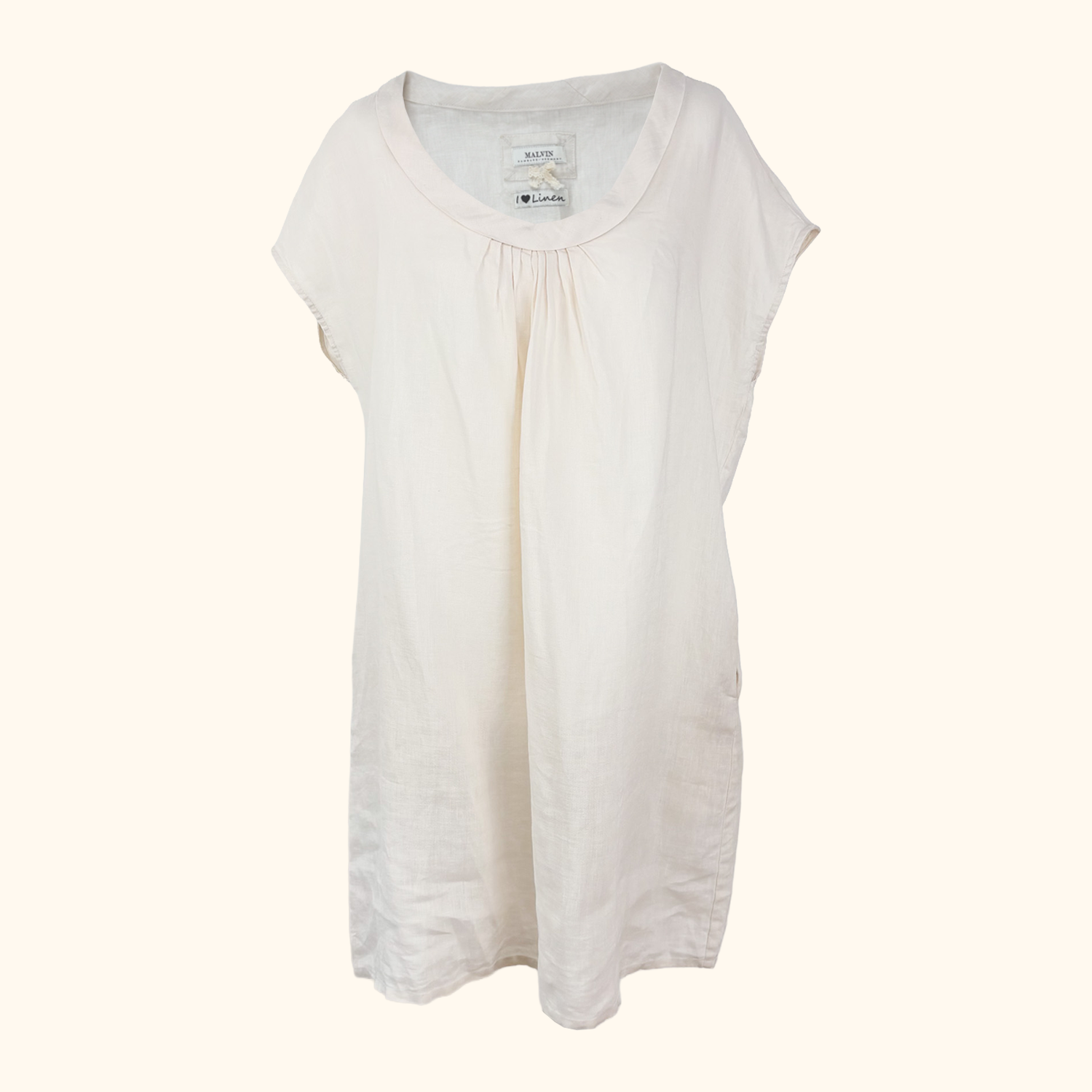malvin linen dress Short Sleeve Slip Size Medium – Sunshine Thrift size 5 A Line V Neck Color:01 Green