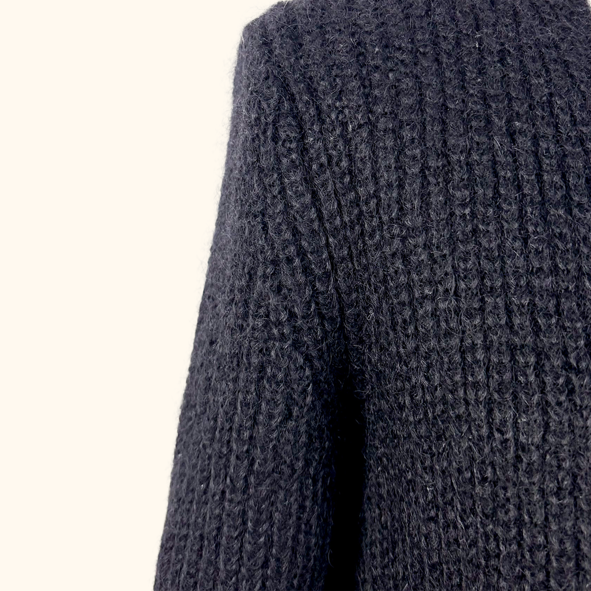 Cos Mohair Wool Blend Long Black Cardigan - Size XS