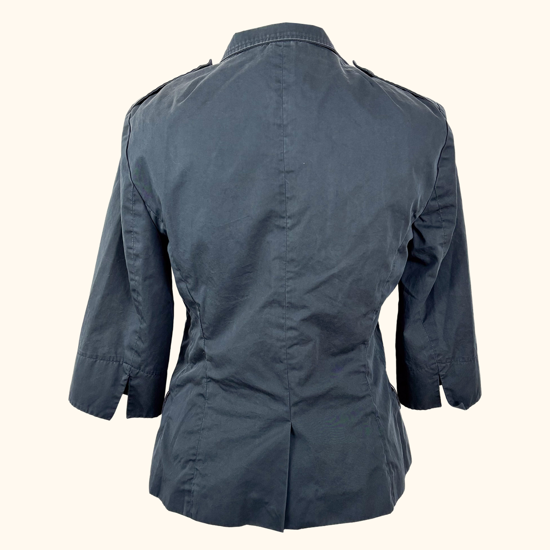 Nicole Fahri Navy Cotton Jacket - Size 12 Nicole Fahri