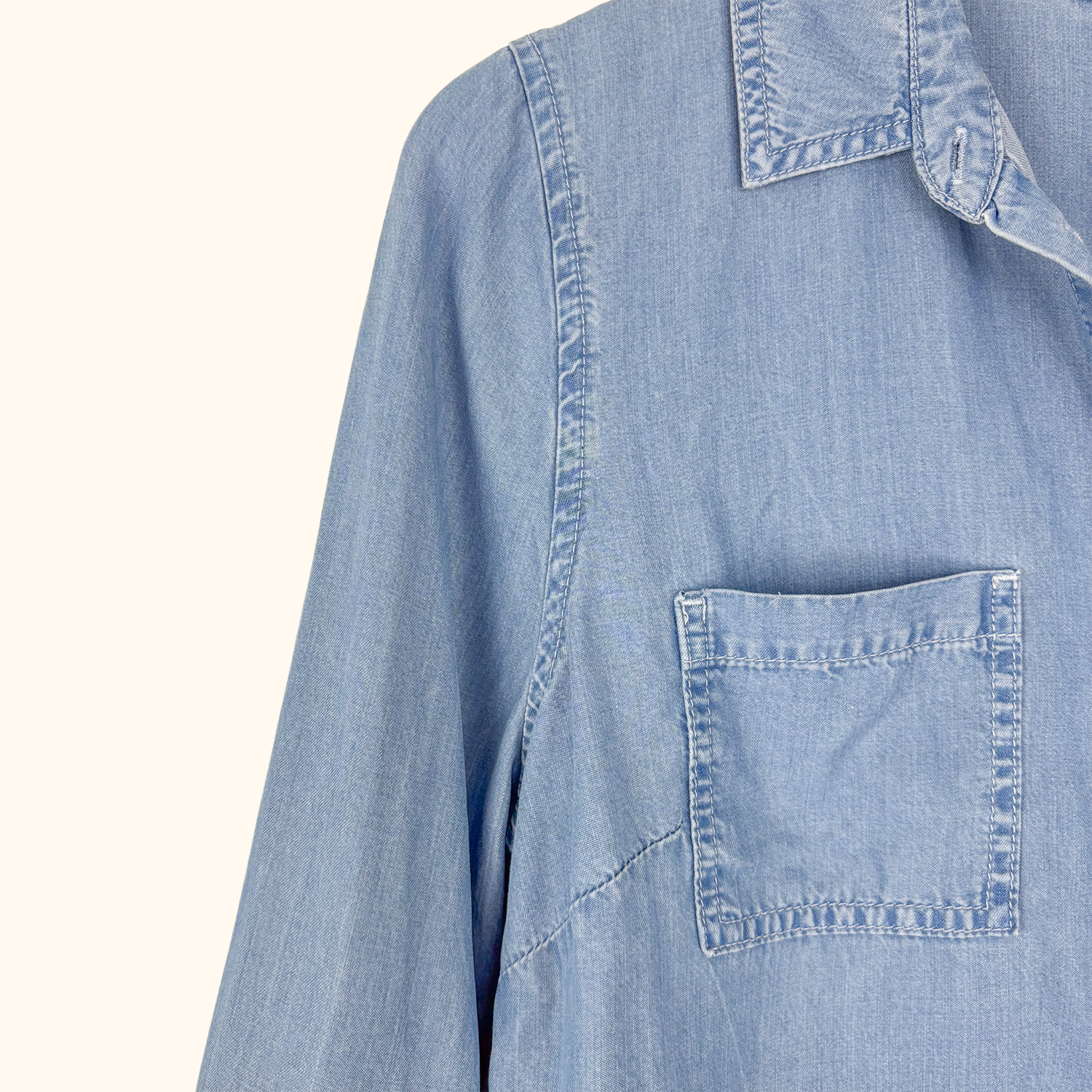 Phase Eight Blue Lyocell Shirt - Size 10 Phase Eight
