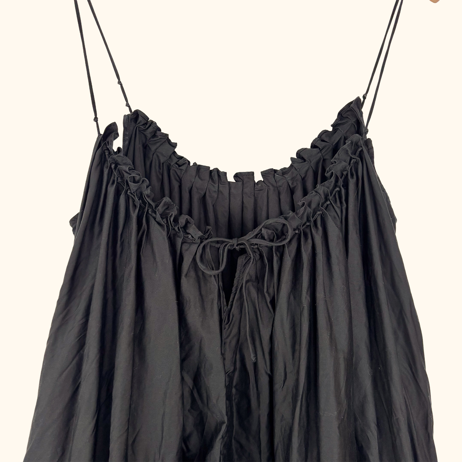 AJE Black Cotton Mini Swing Dress - Size 10 AJE