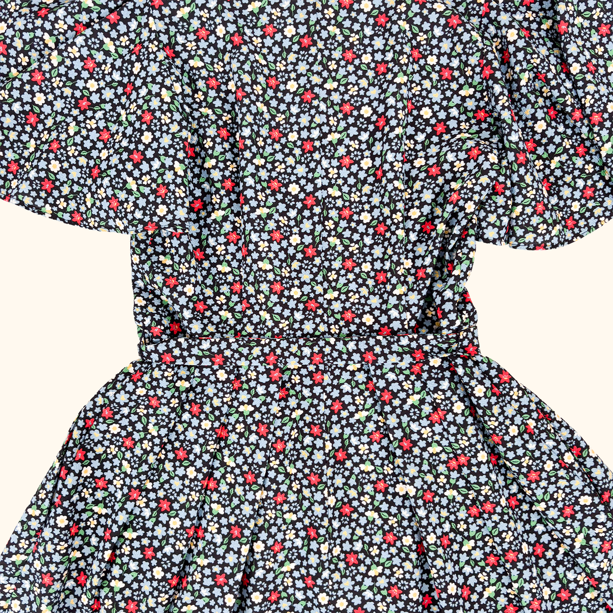 French Connection Navy Ditsy Floral Playsuit - Size 8