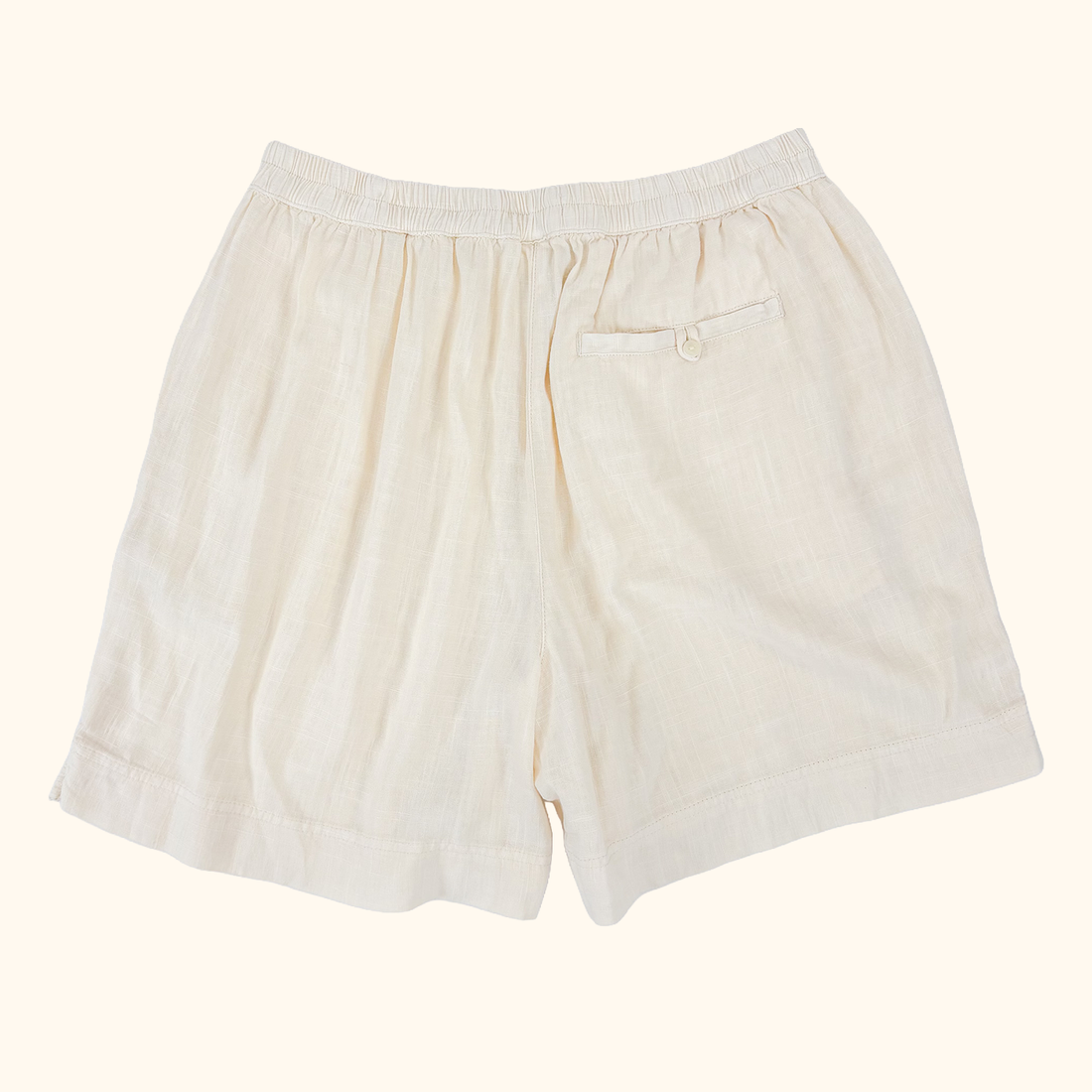 Next Cream Linen Blend Shorts - Size 10 Next