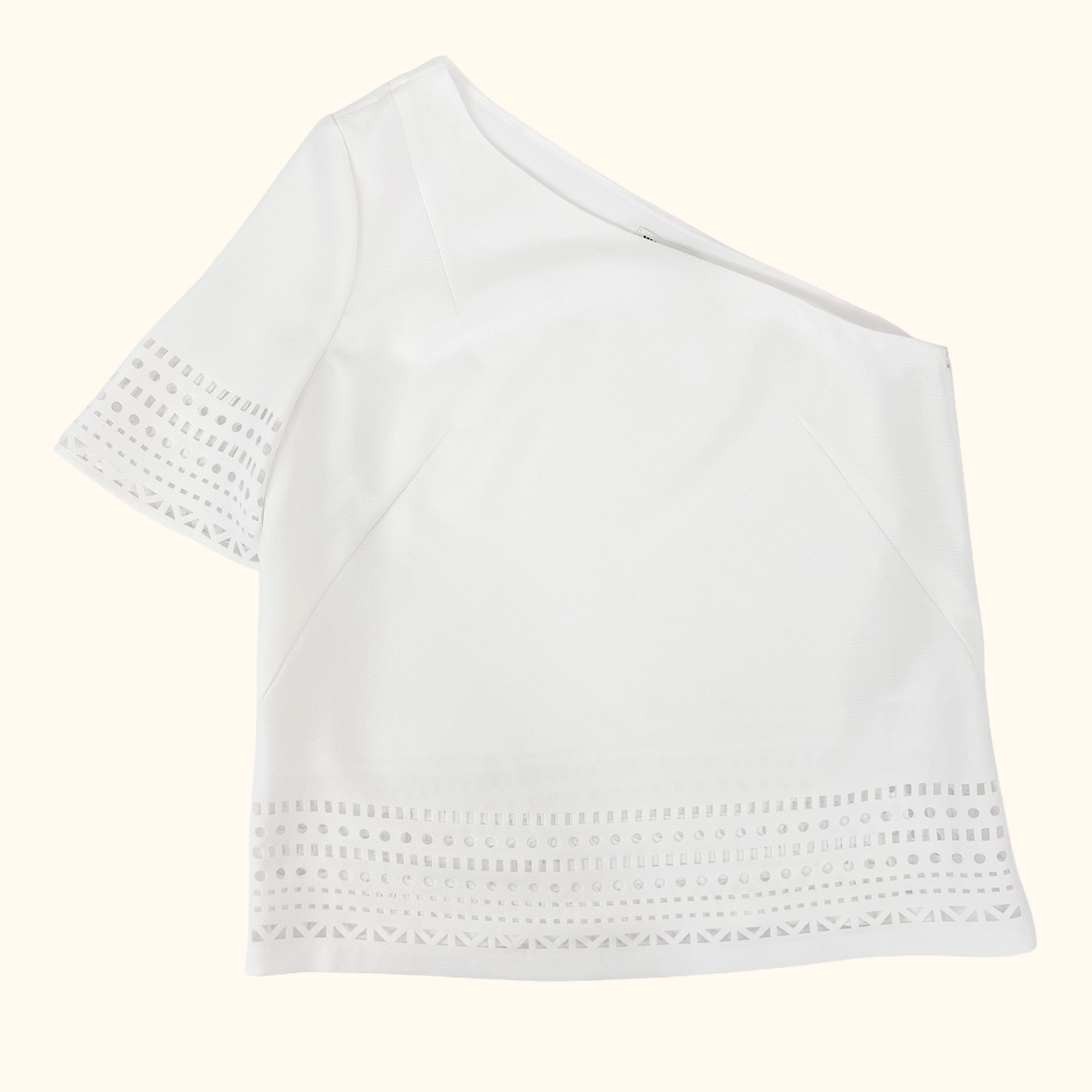 Whistles White One Shoulder Blouse - Size 12 Whistles