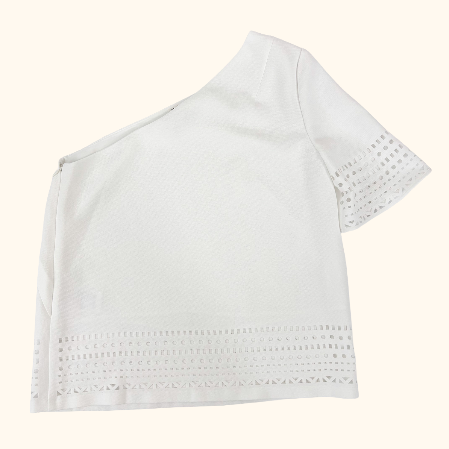 Whistles White One Shoulder Blouse - Size 12 Whistles