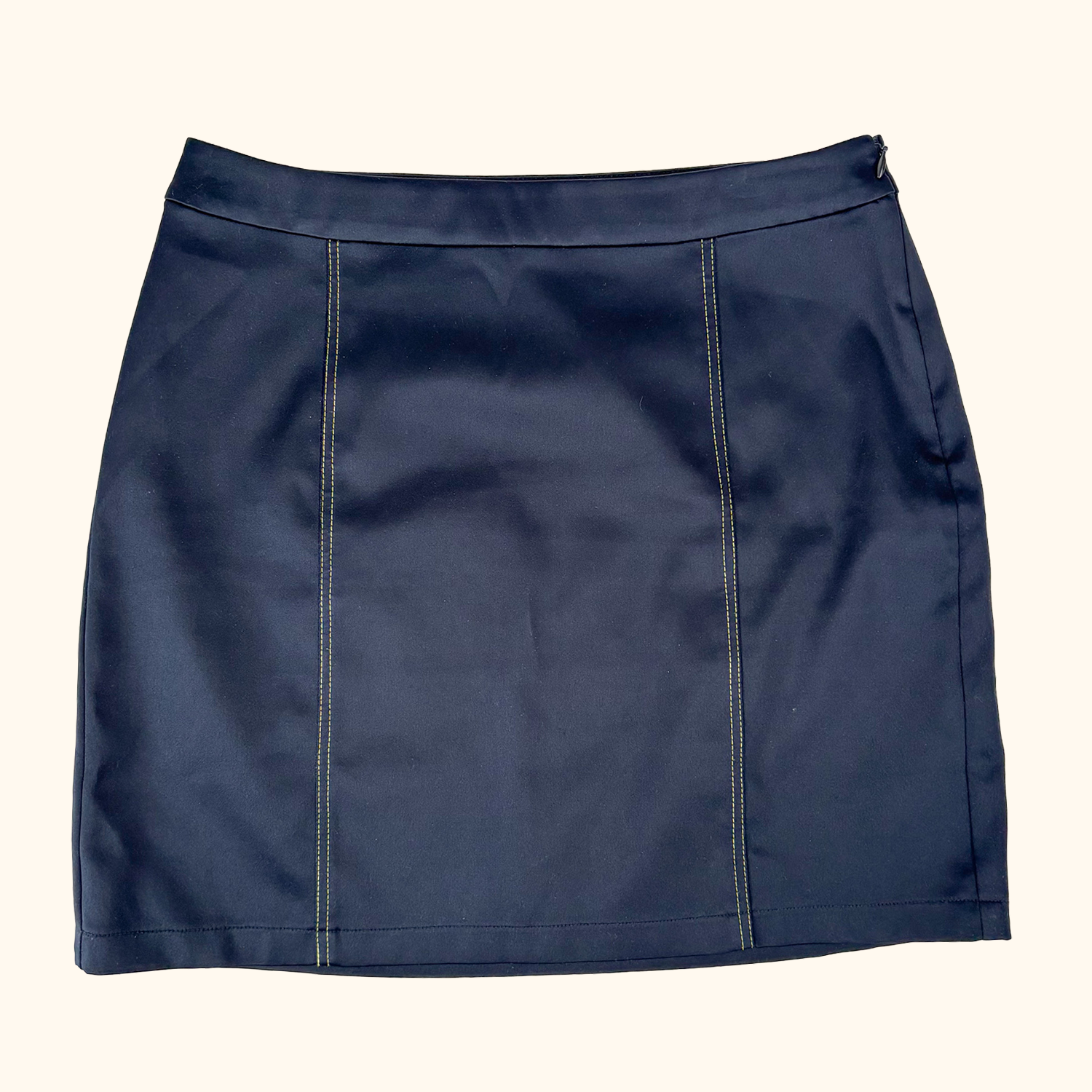 Samsoe Samsoe Navy Satin Mini Skirt - Size Medium Samsoe Samsoe